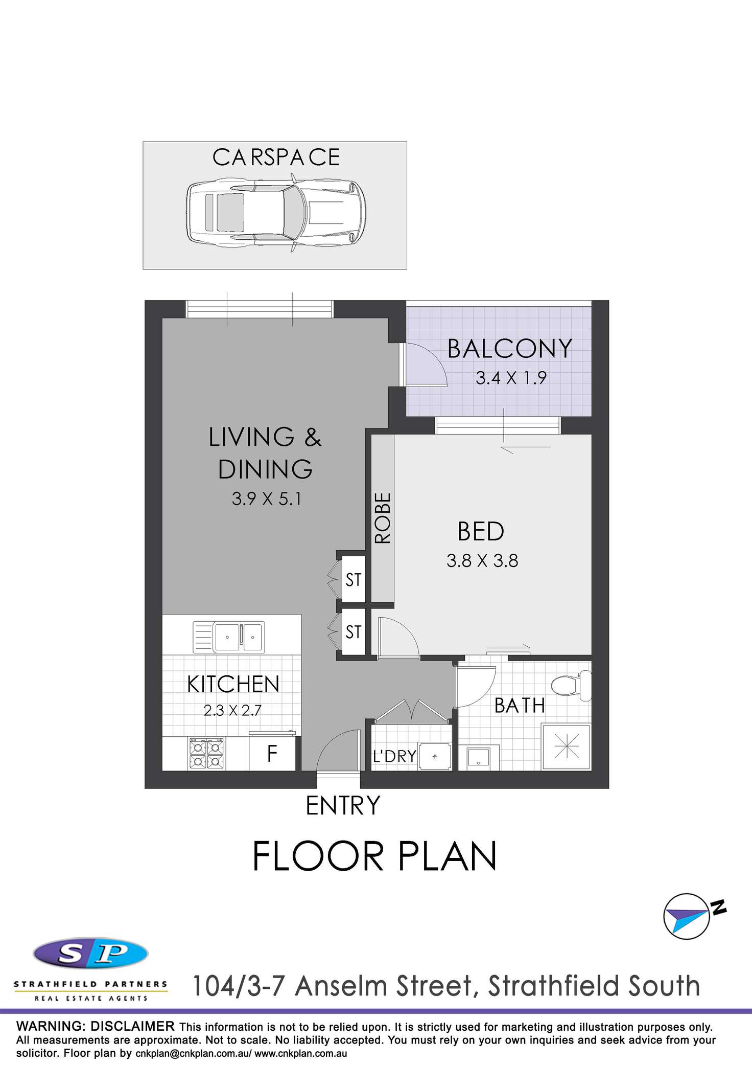 Floorplan of Homely apartment listing, 104/3-7 Anselm Street, Strathfield South NSW 2136