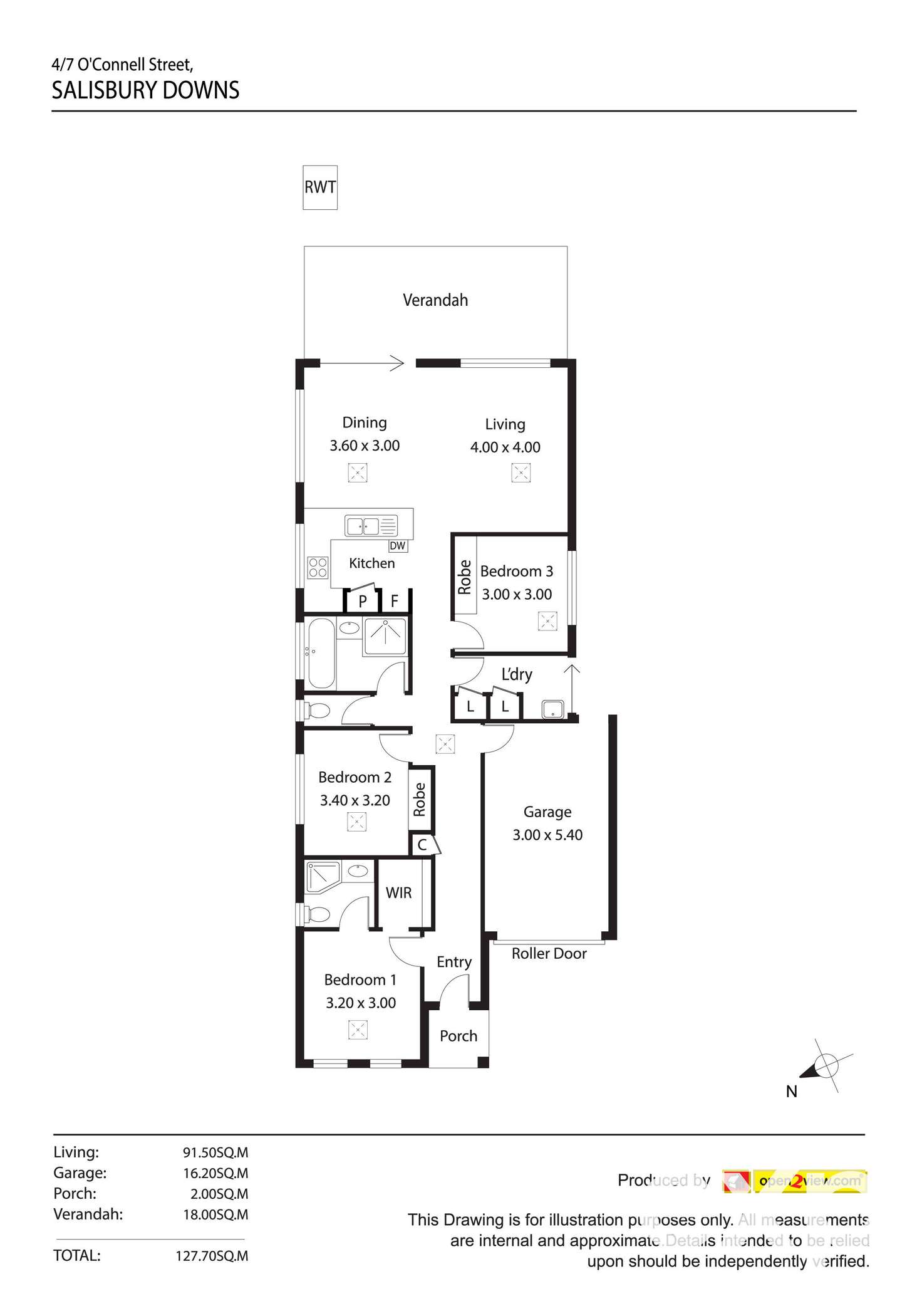 Floorplan of Homely house listing, 4/7 O'Connell Street, Salisbury Downs SA 5108