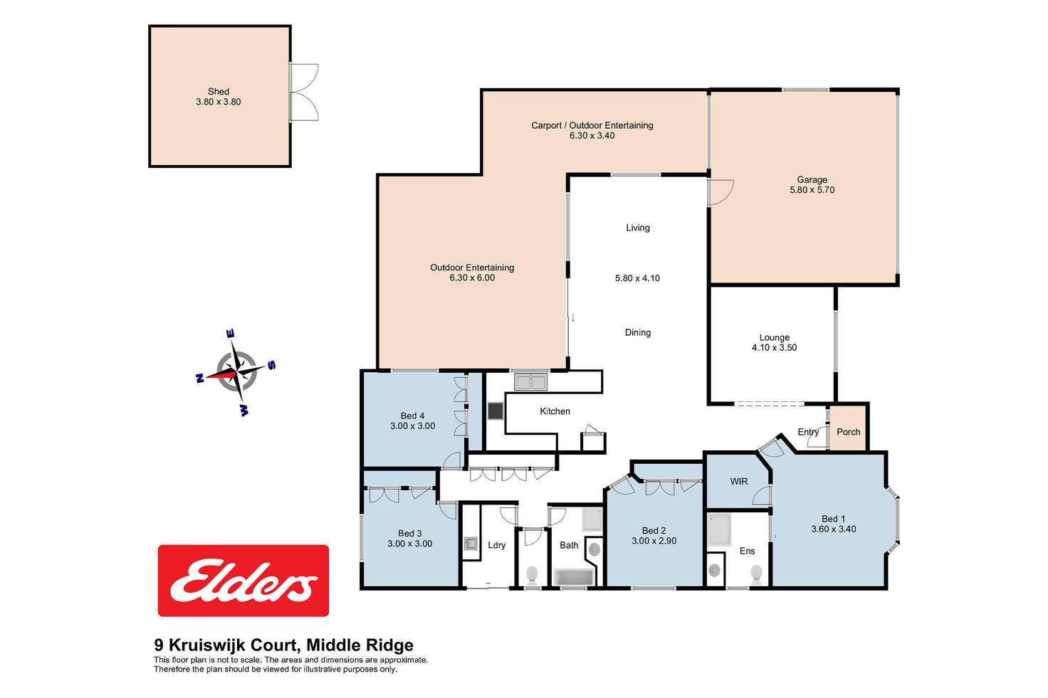 Floorplan of Homely house listing, 9 Kruiswijk Court, Middle Ridge QLD 4350