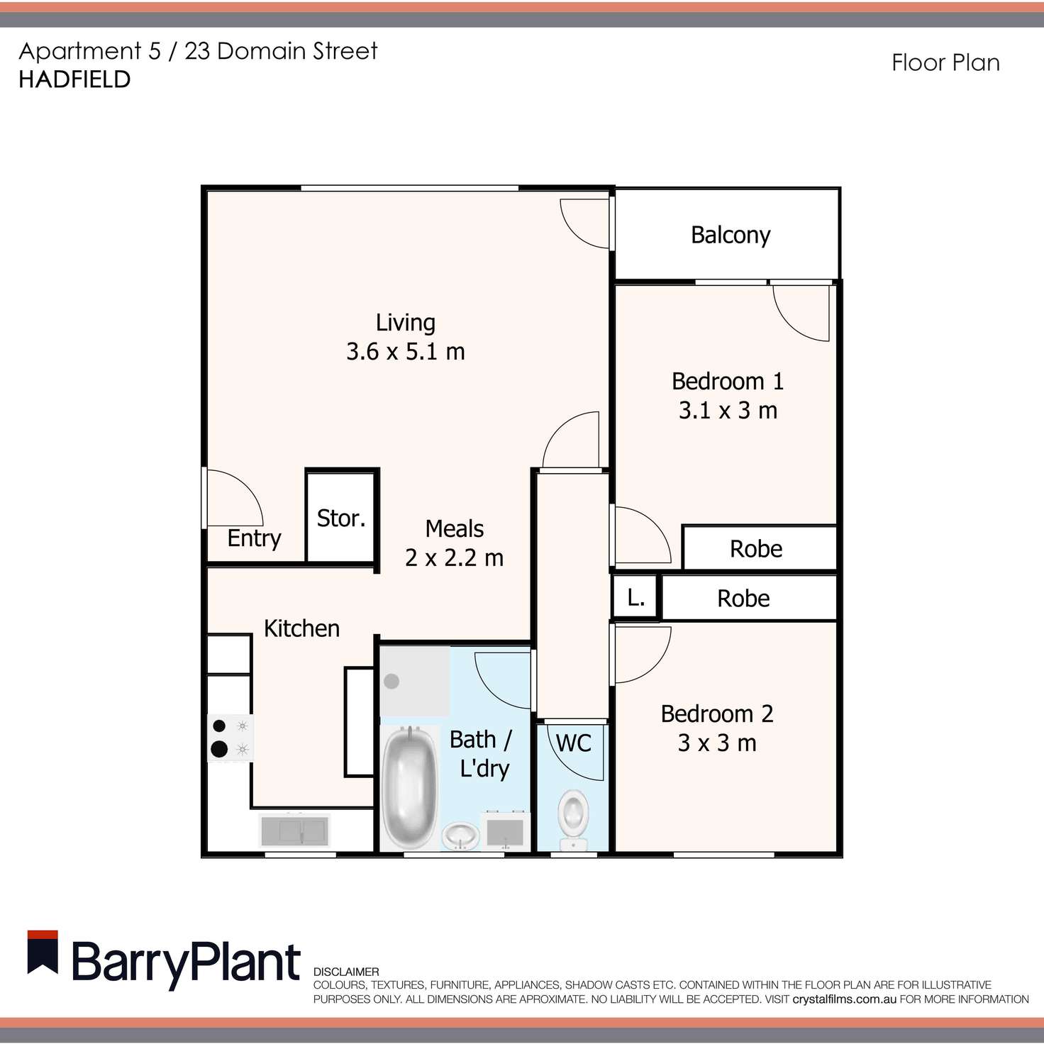 Floorplan of Homely unit listing, 5/23-37 Domain Street, Hadfield VIC 3046
