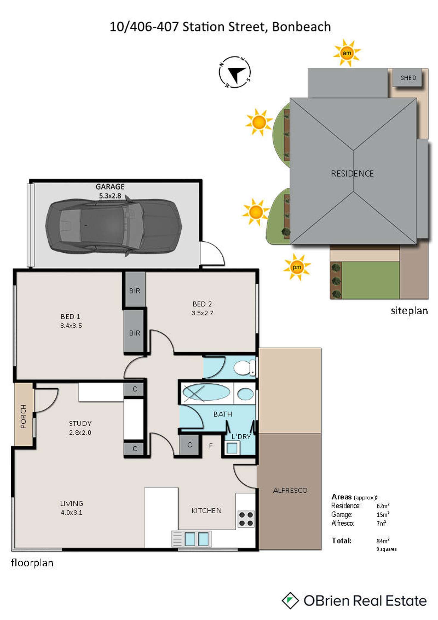 Floorplan of Homely unit listing, 10/406 Station Street, Bonbeach VIC 3196