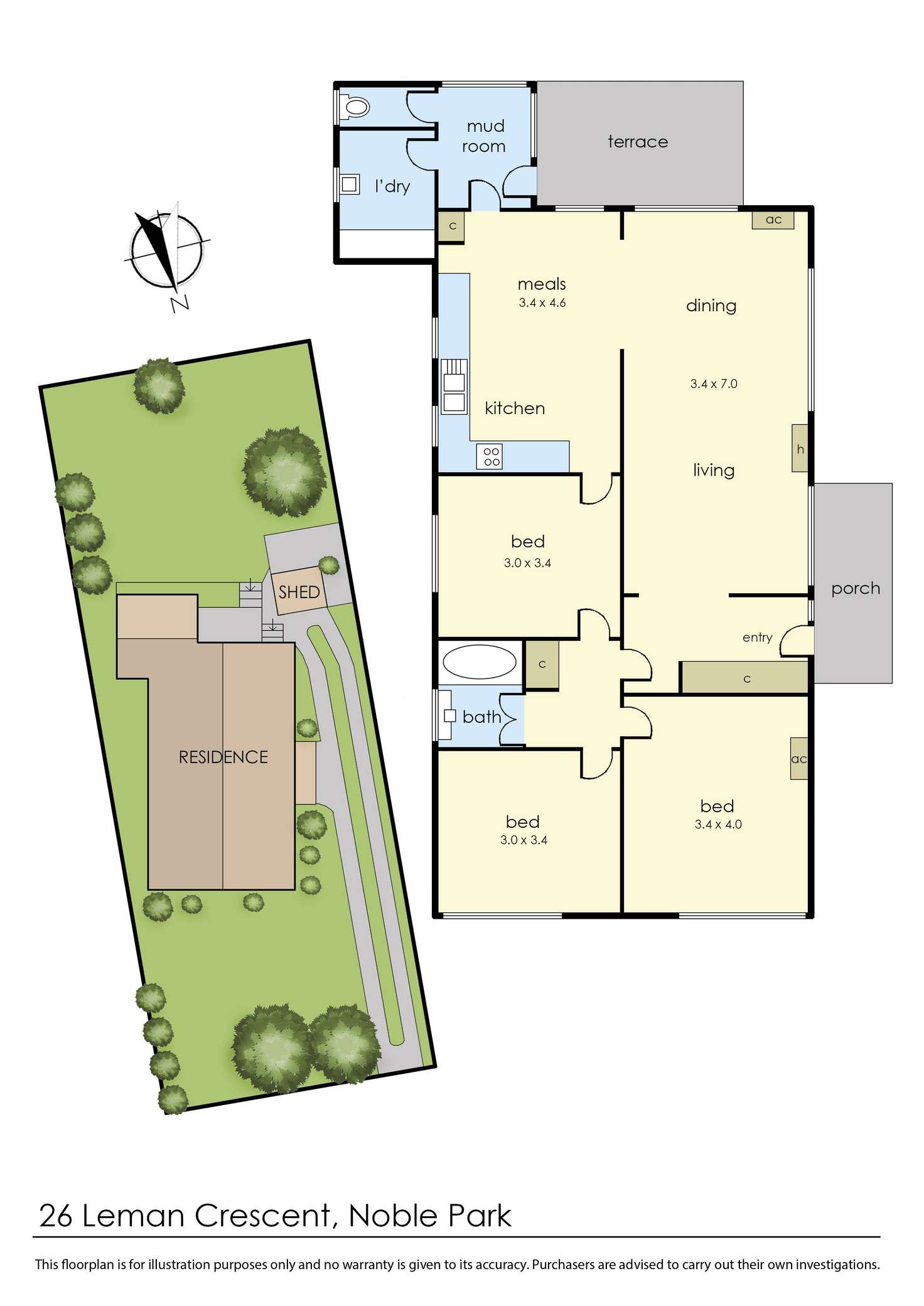 Floorplan of Homely house listing, 26 Leman Crescent, Noble Park VIC 3174