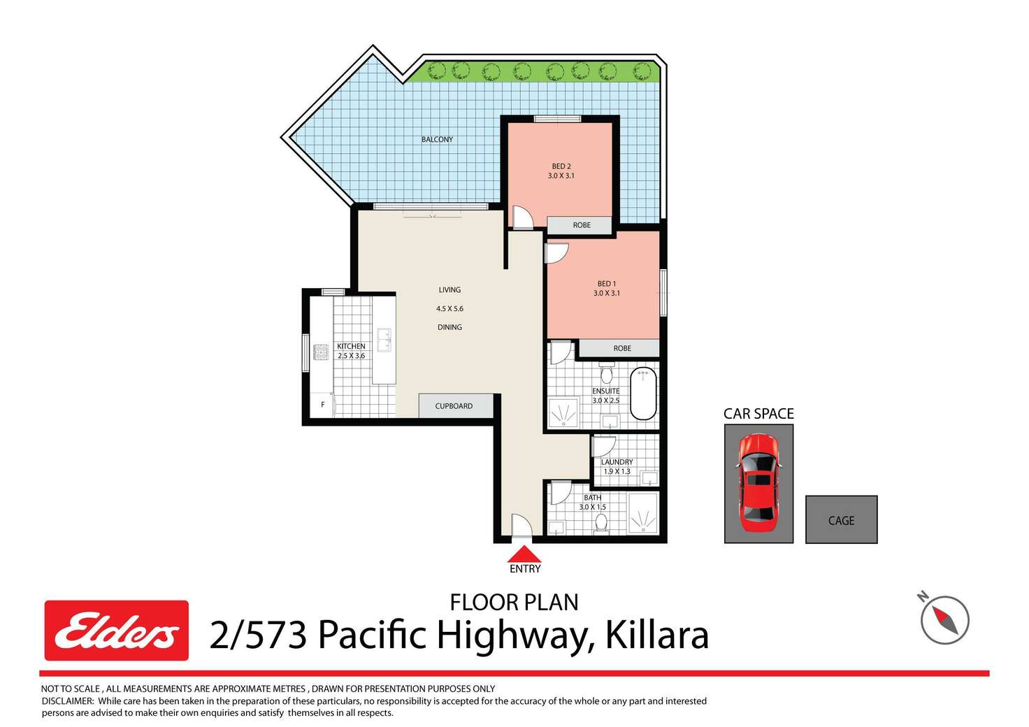 Floorplan of Homely apartment listing, 2/573 Pacific Highway, Killara NSW 2071