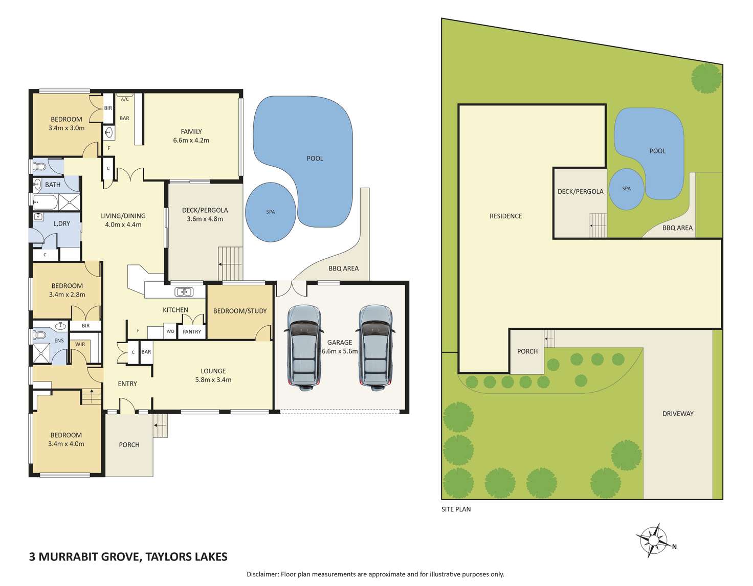 Floorplan of Homely house listing, 3 Murrabit Grove, Taylors Lakes VIC 3038