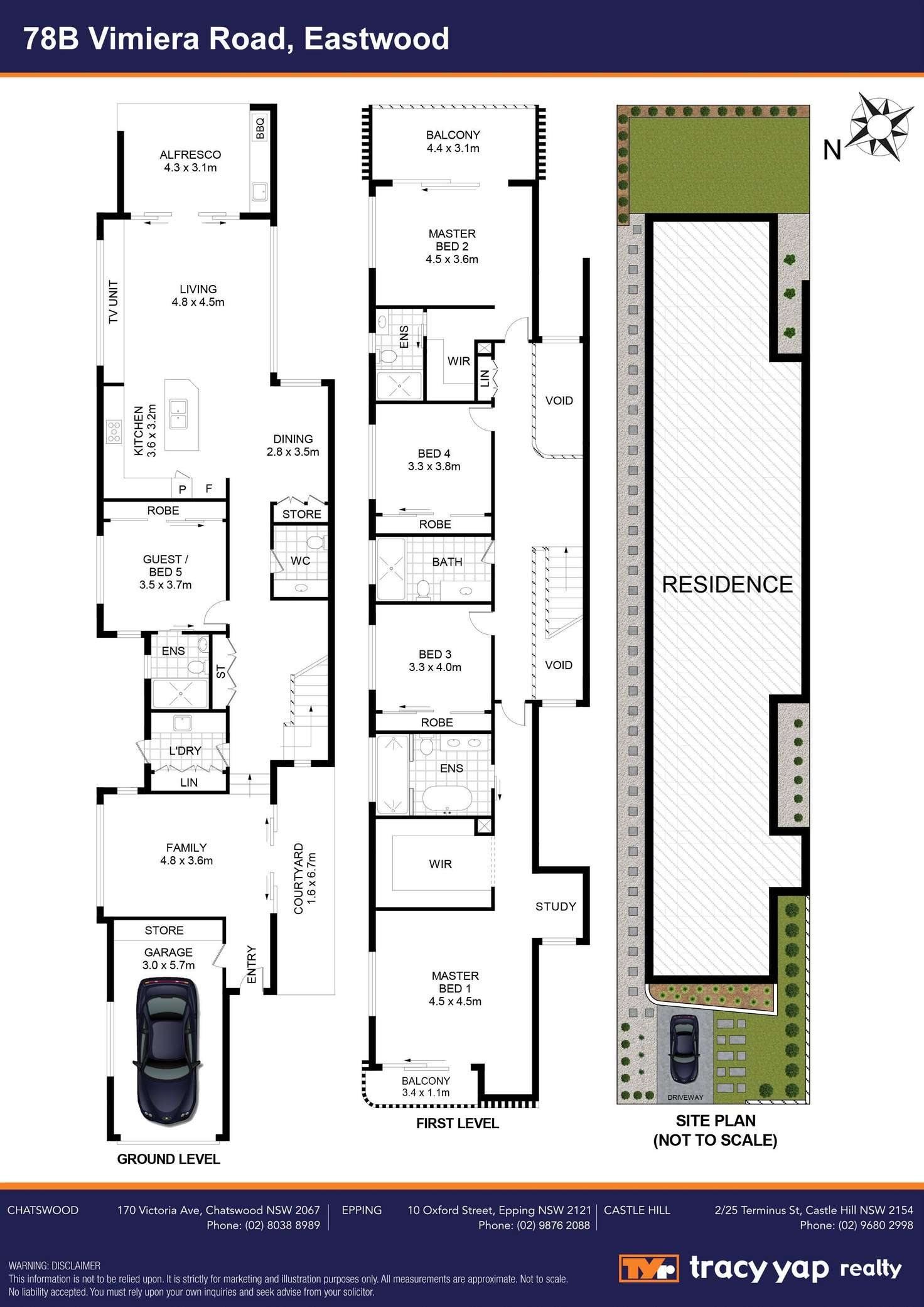 Floorplan of Homely semiDetached listing, 78B Vimiera Road, Eastwood NSW 2122