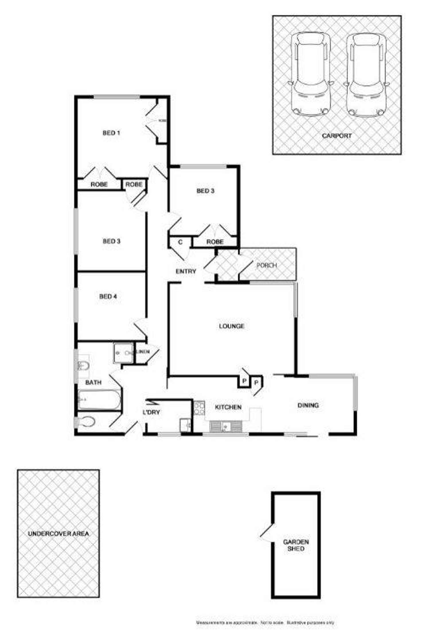Floorplan of Homely house listing, 14 Lavender Street, Wodonga VIC 3690
