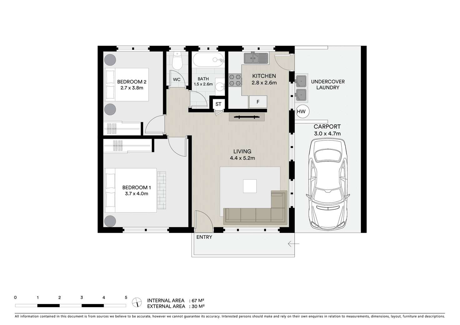 Floorplan of Homely unit listing, 2/6 Sheffield Street, Gulliver QLD 4812