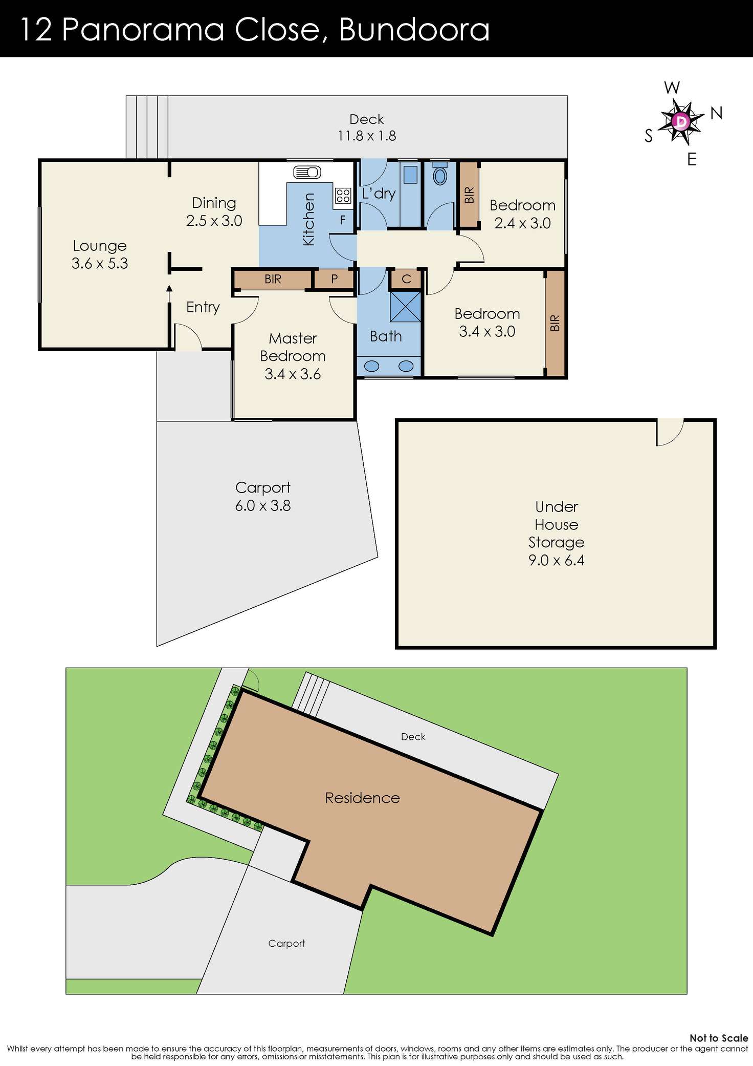 Floorplan of Homely house listing, 12 Panorama Close, Bundoora VIC 3083