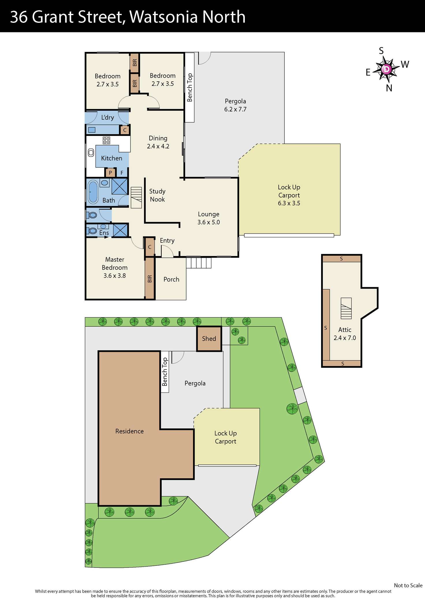 Floorplan of Homely house listing, 36 Grant Street, Watsonia North VIC 3087