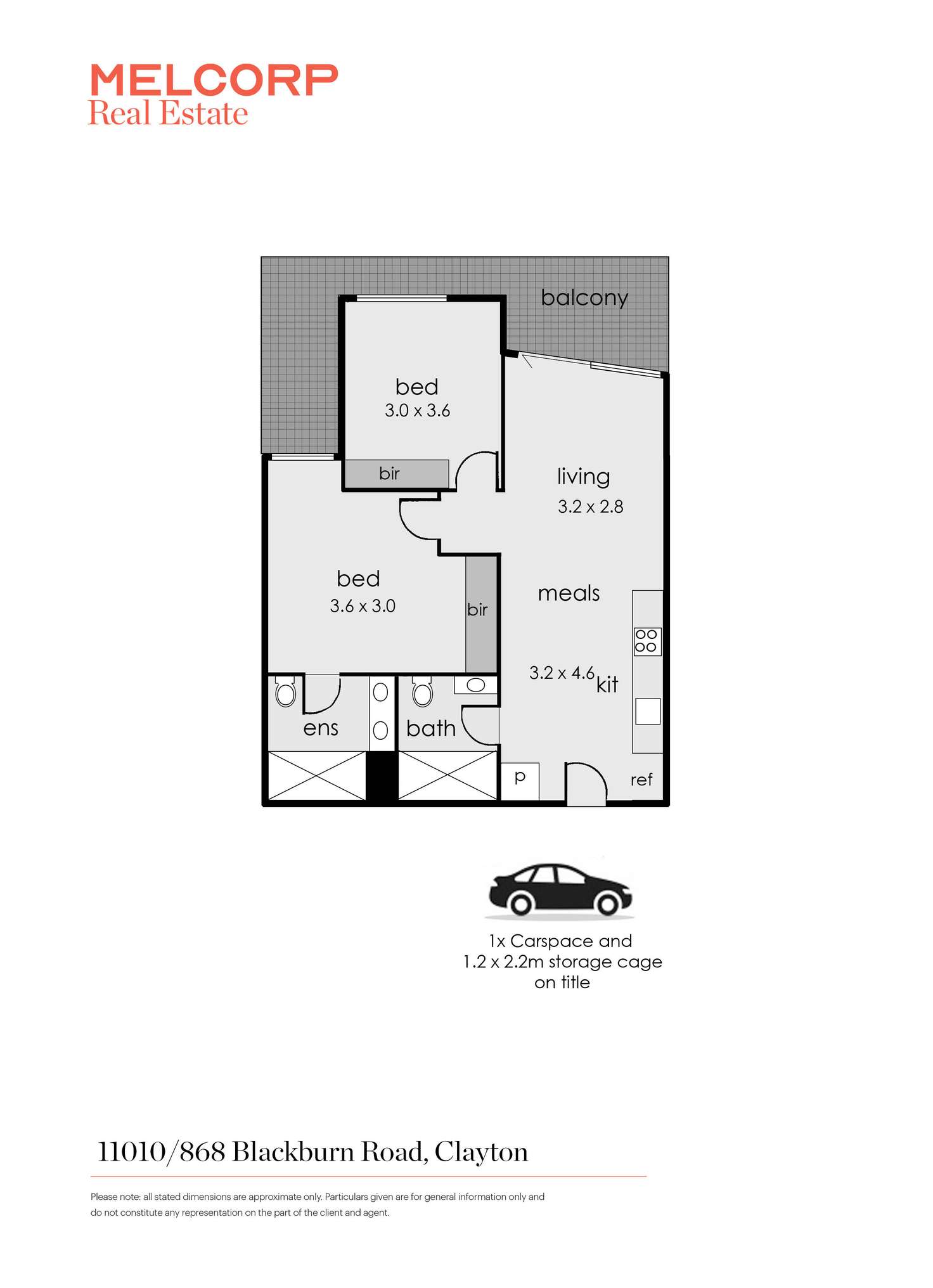 Floorplan of Homely apartment listing, 11010/868 Blackburn Road, Clayton VIC 3168
