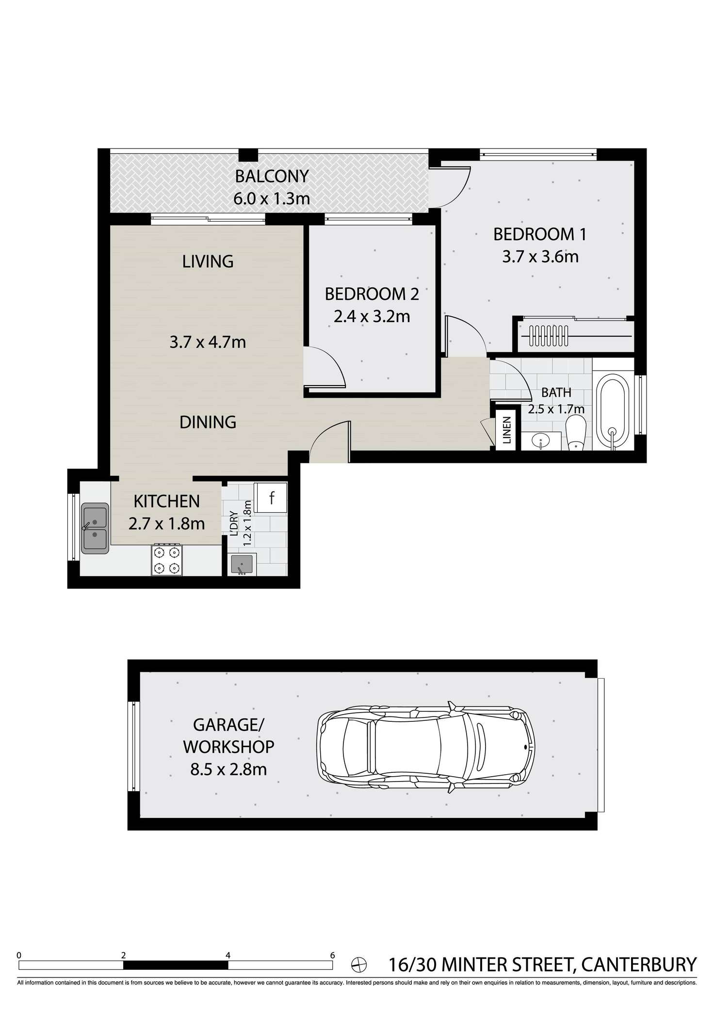 Floorplan of Homely unit listing, 16/30-36 Minter Street, Canterbury NSW 2193