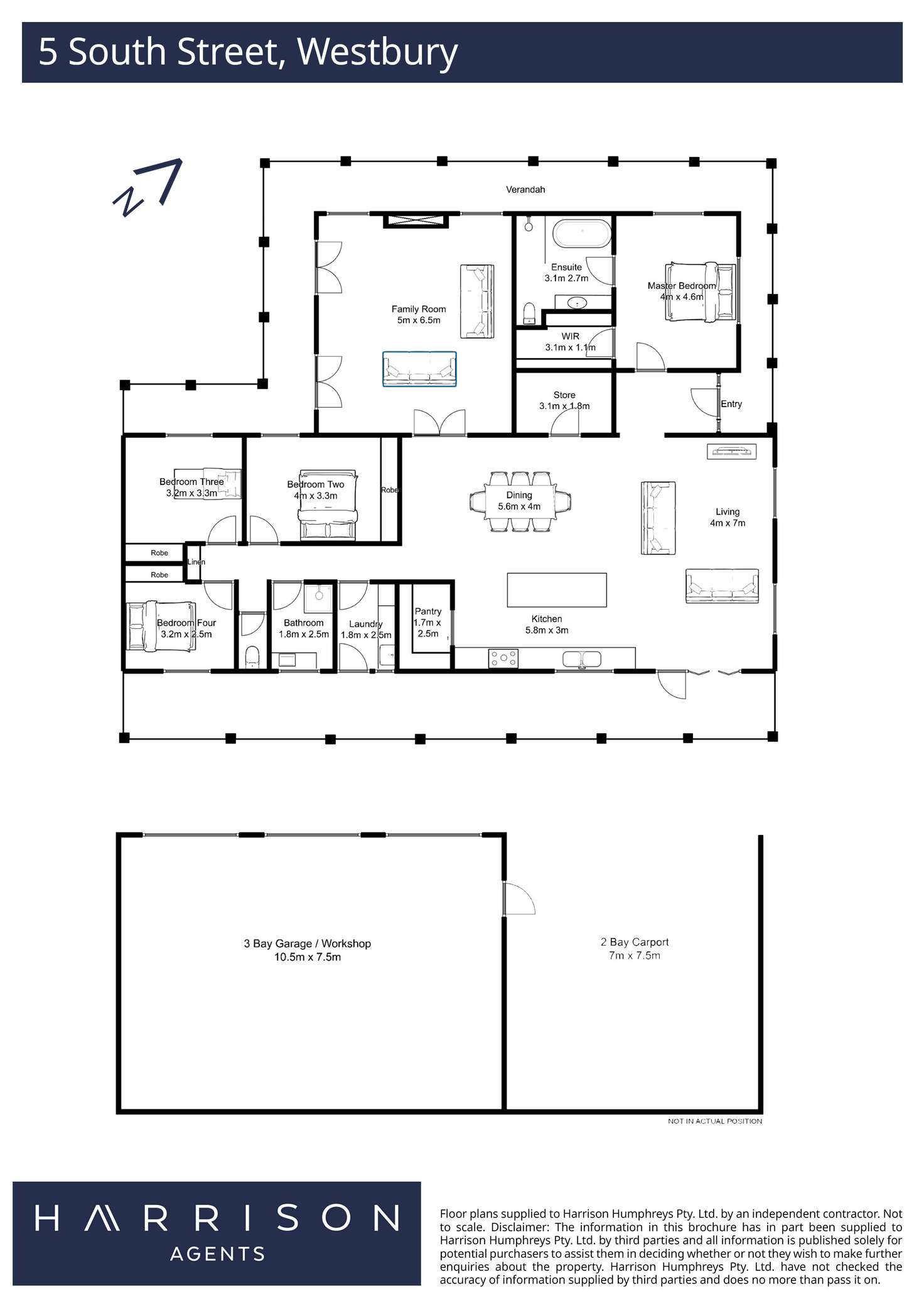 Floorplan of Homely house listing, 5 South Street, Westbury TAS 7303