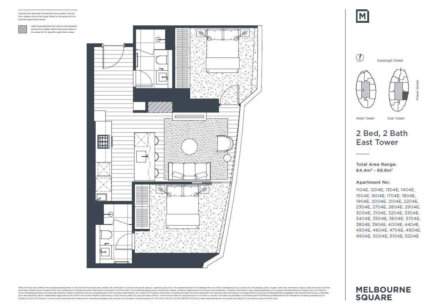 Floorplan of Homely apartment listing, 3104E/93-119 Kavanagh Street, Southbank VIC 3006