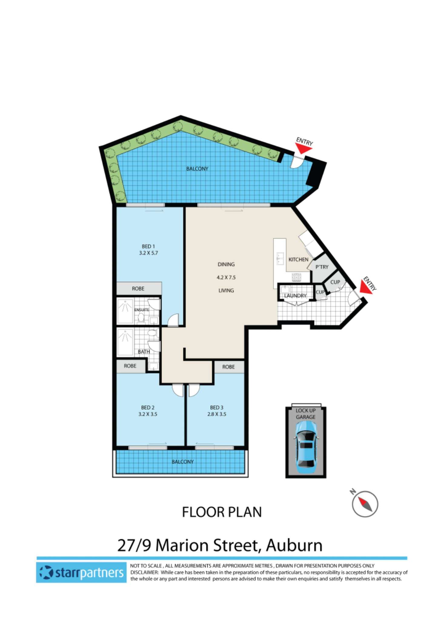Floorplan of Homely unit listing, 27/9 Marion Street, Auburn NSW 2144