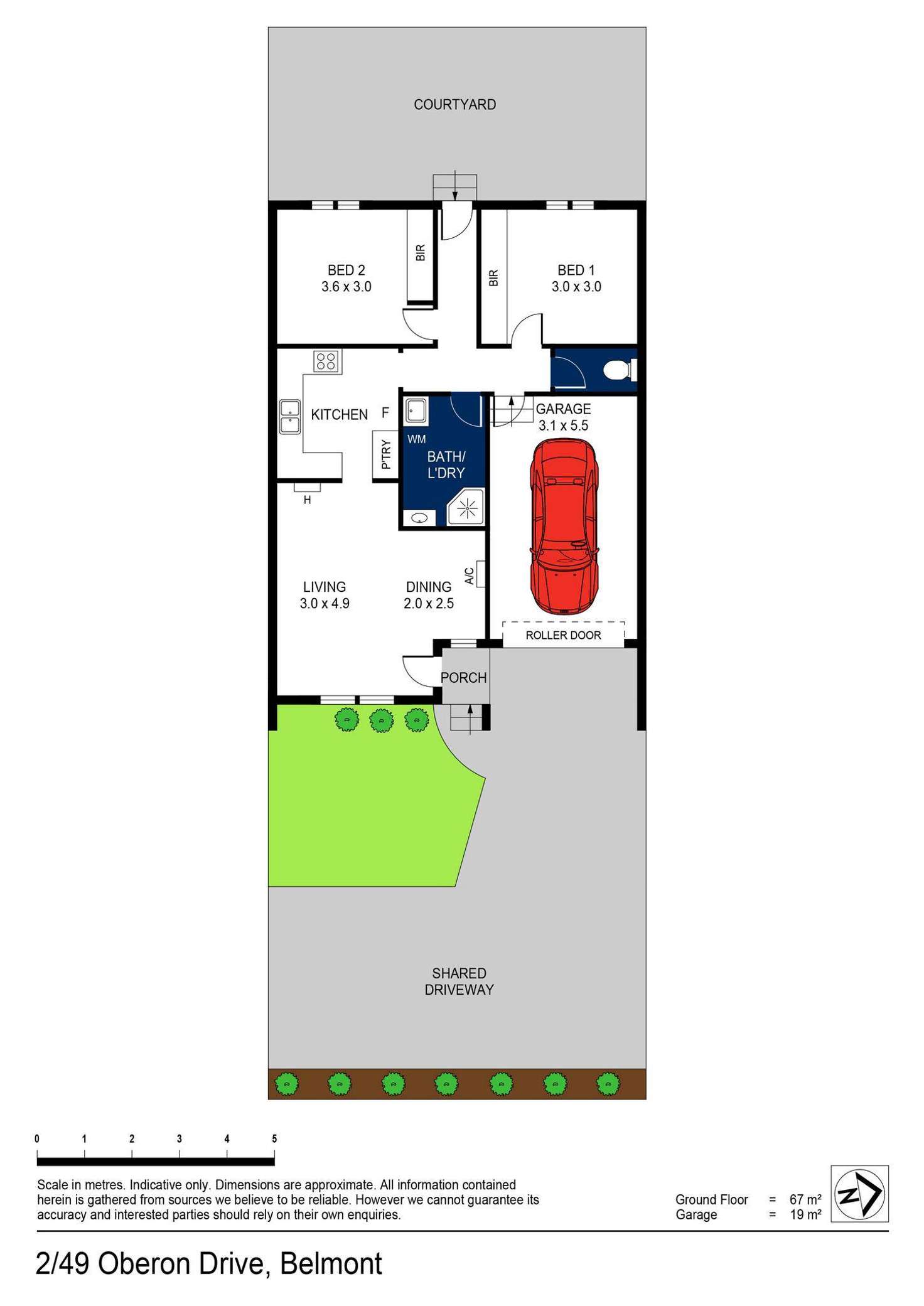 Floorplan of Homely townhouse listing, 2/49 Oberon Drive, Belmont VIC 3216