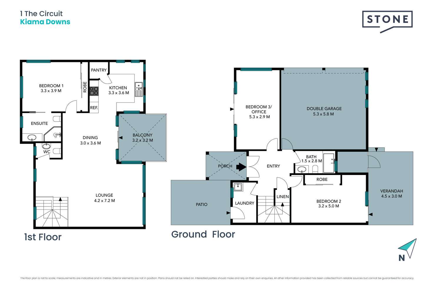Floorplan of Homely semiDetached listing, 1 The Circuit, Kiama Downs NSW 2533