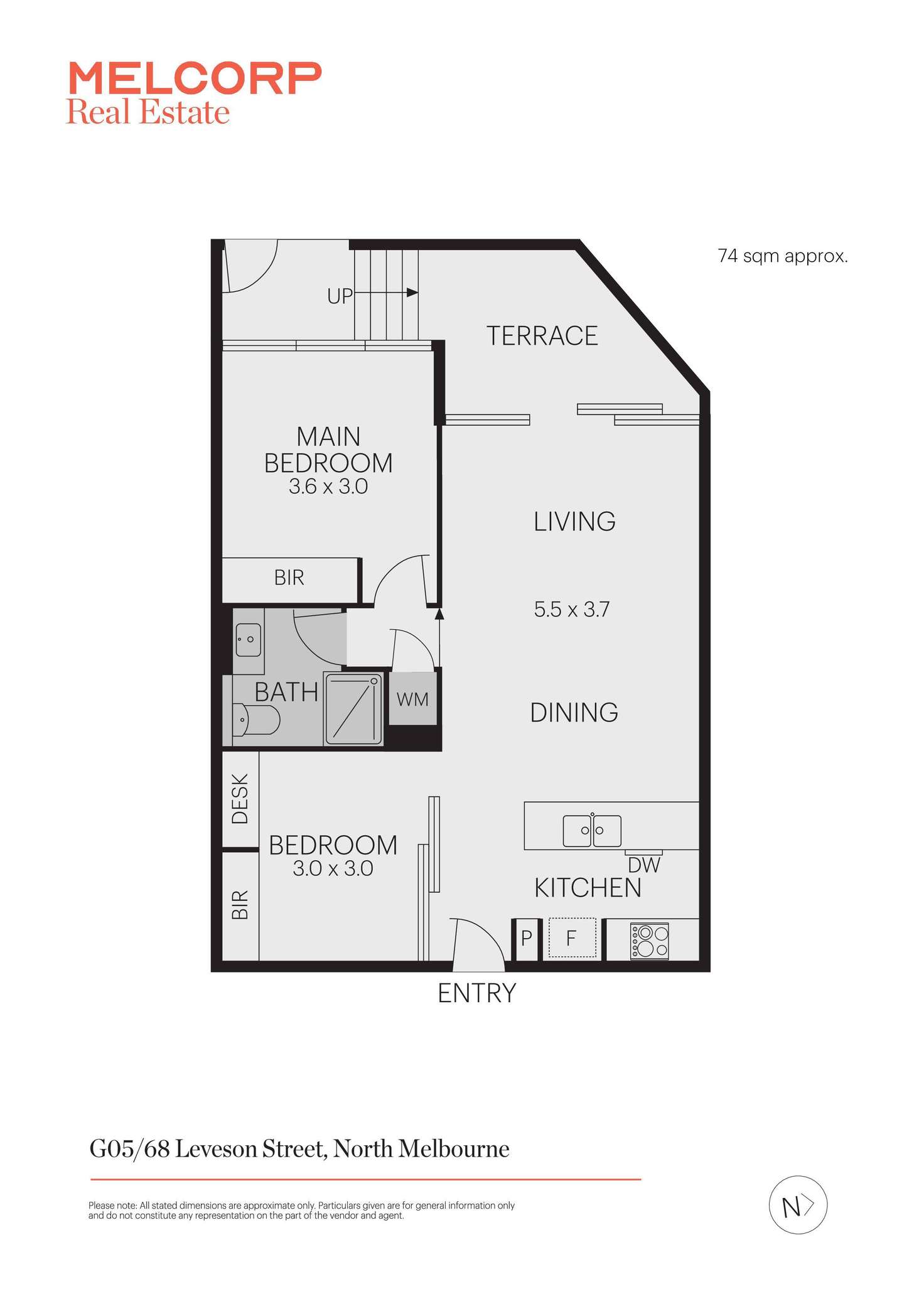 Floorplan of Homely apartment listing, G05/68 Leveson Street, North Melbourne VIC 3051