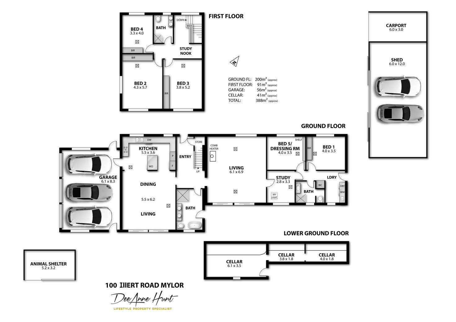 Floorplan of Homely acreageSemiRural listing, 100 Illert Road, Mylor SA 5153