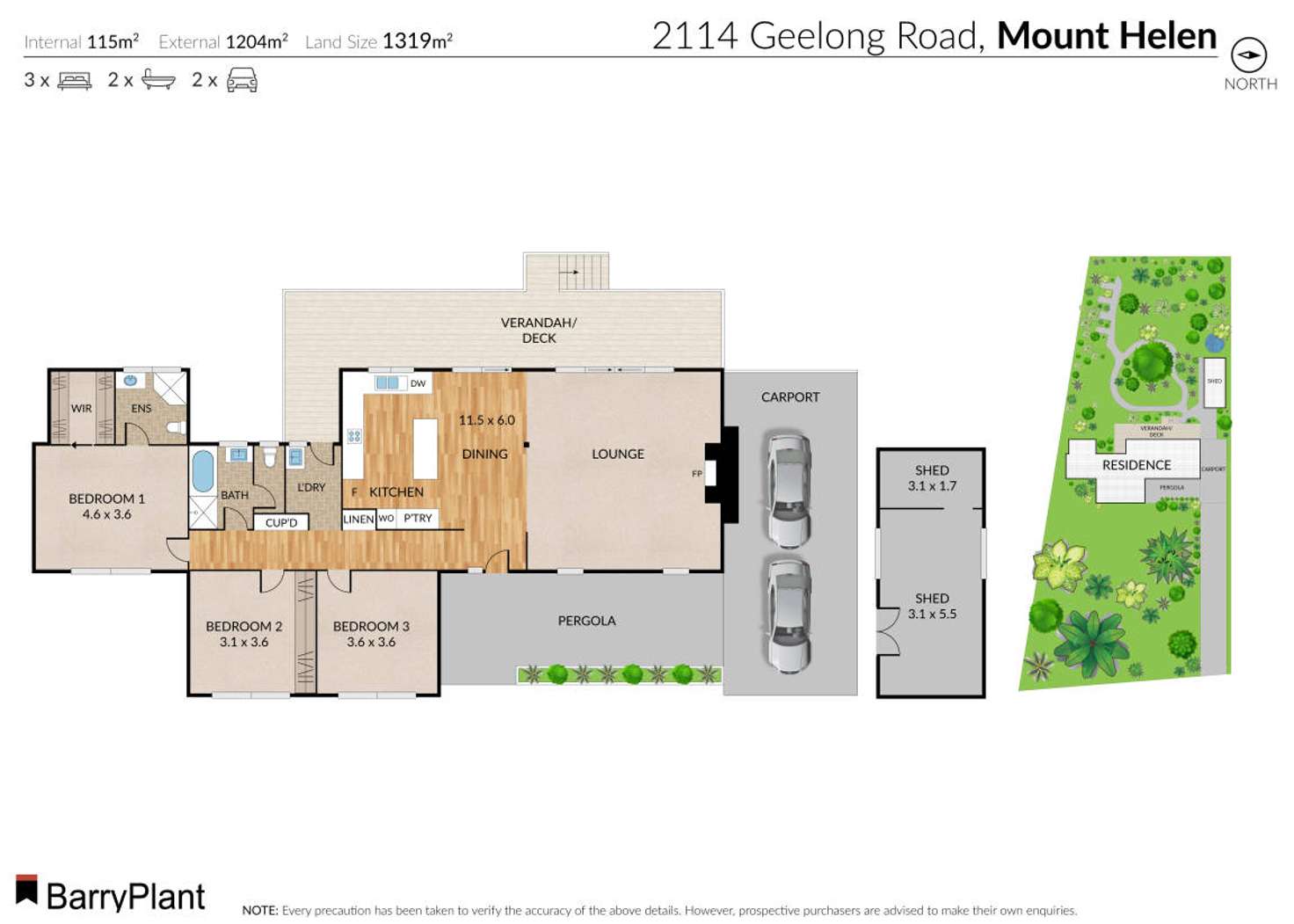 Floorplan of Homely house listing, 2114 Geelong Road, Mount Helen VIC 3350