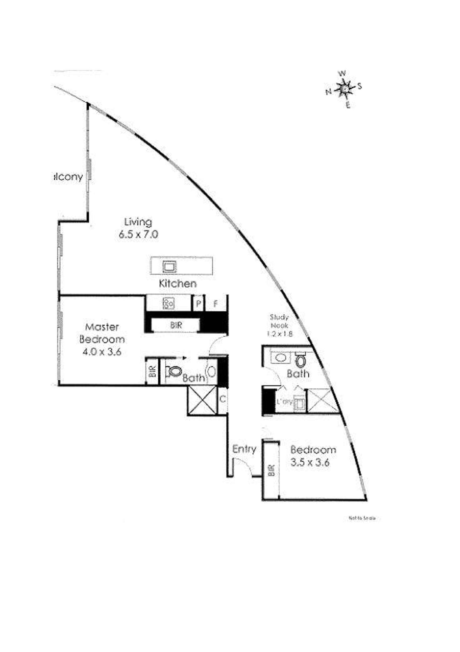 Floorplan of Homely apartment listing, 901/60 Lorimer Street, Docklands VIC 3008