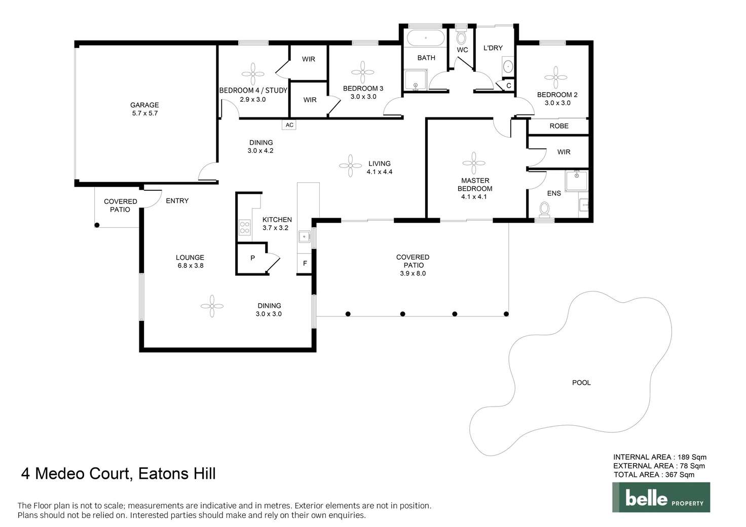 Floorplan of Homely house listing, 4 Medeo Court, Eatons Hill QLD 4037