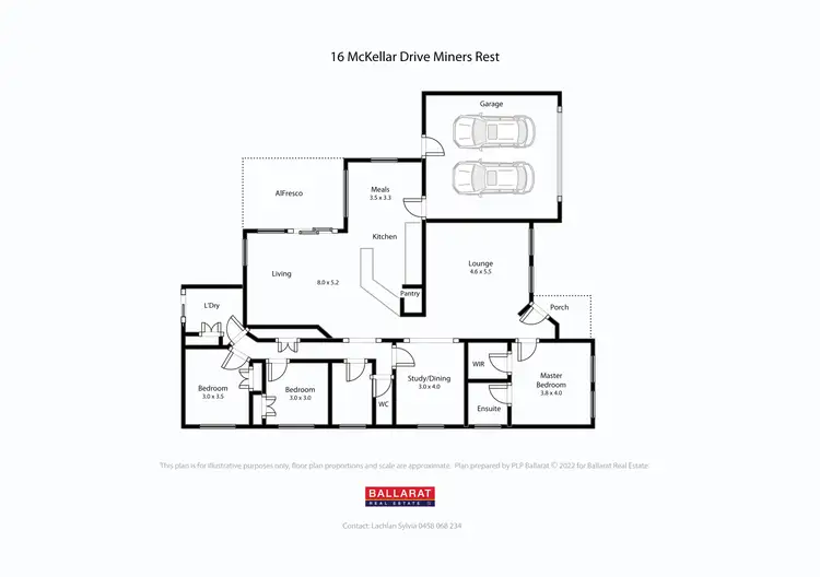 Floorplan of Homely house listing, 16 McKellar Drive, Miners Rest VIC 3352