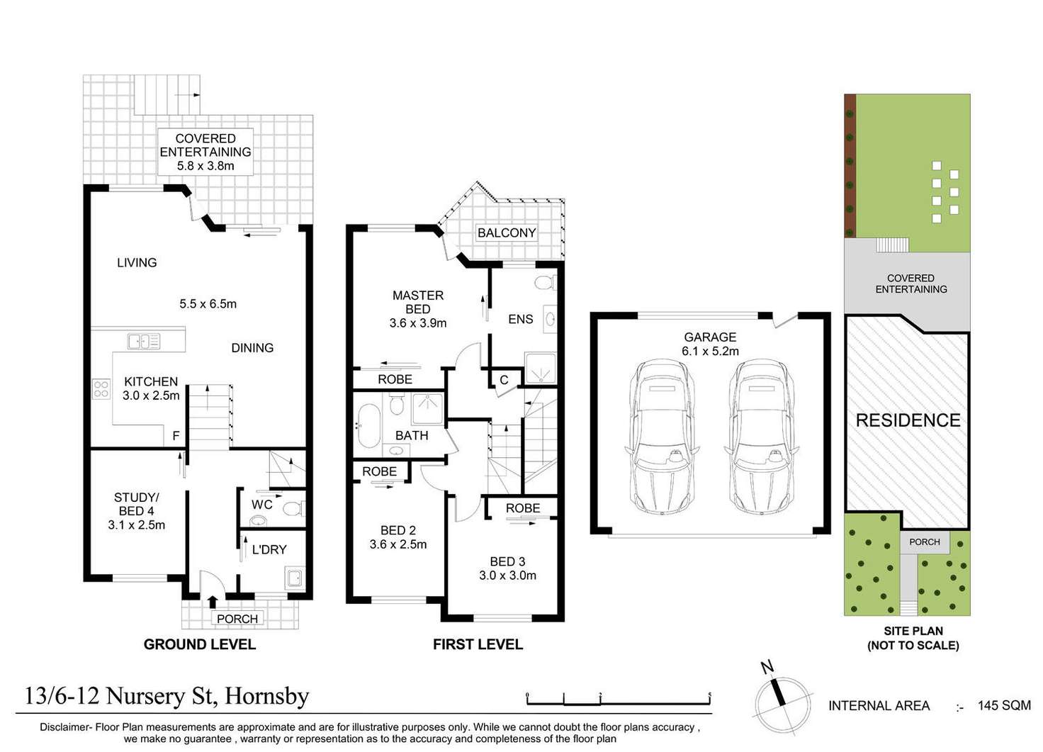 Floorplan of Homely townhouse listing, 13/6-12 Nursery Street, Hornsby NSW 2077