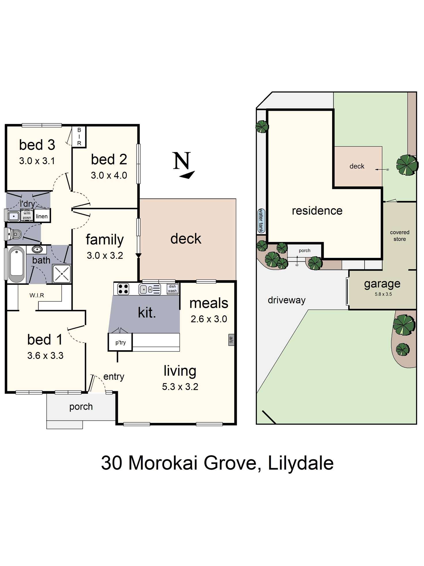 Floorplan of Homely house listing, 30 Morokai Grove, Lilydale VIC 3140