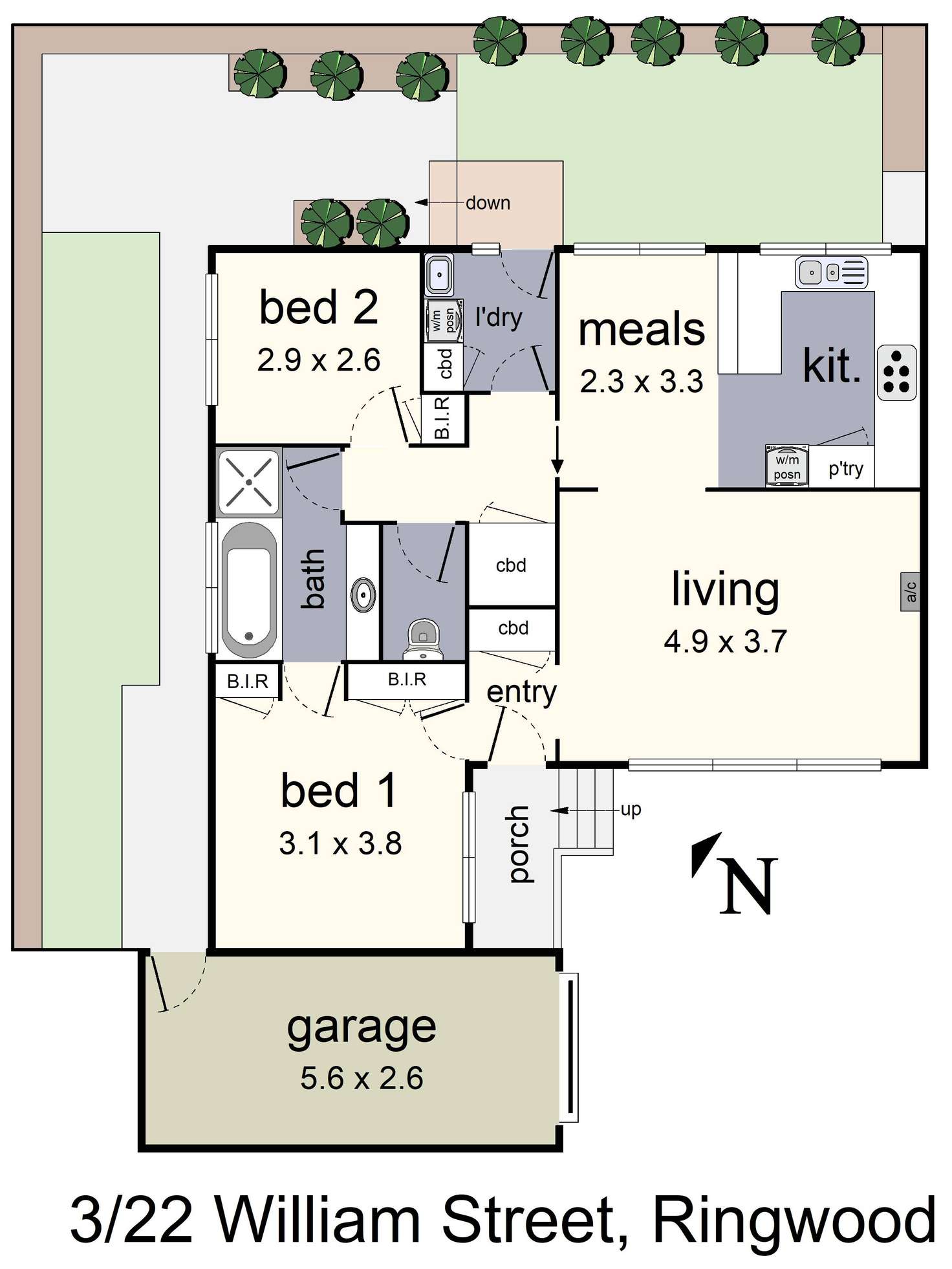 Floorplan of Homely unit listing, 3/22 William Street, Ringwood VIC 3134