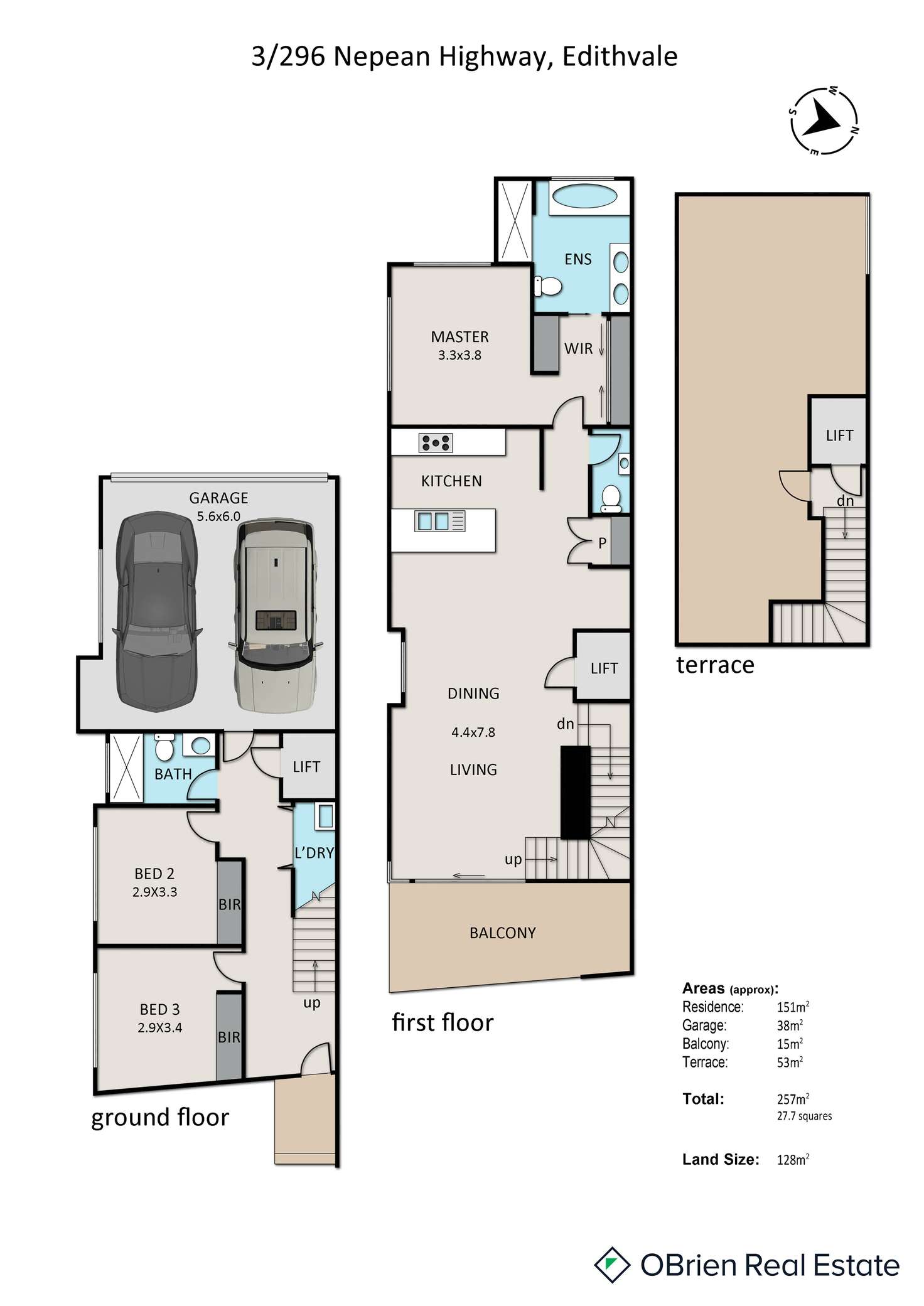 Floorplan of Homely townhouse listing, 3/296 Nepean Highway, Edithvale VIC 3196