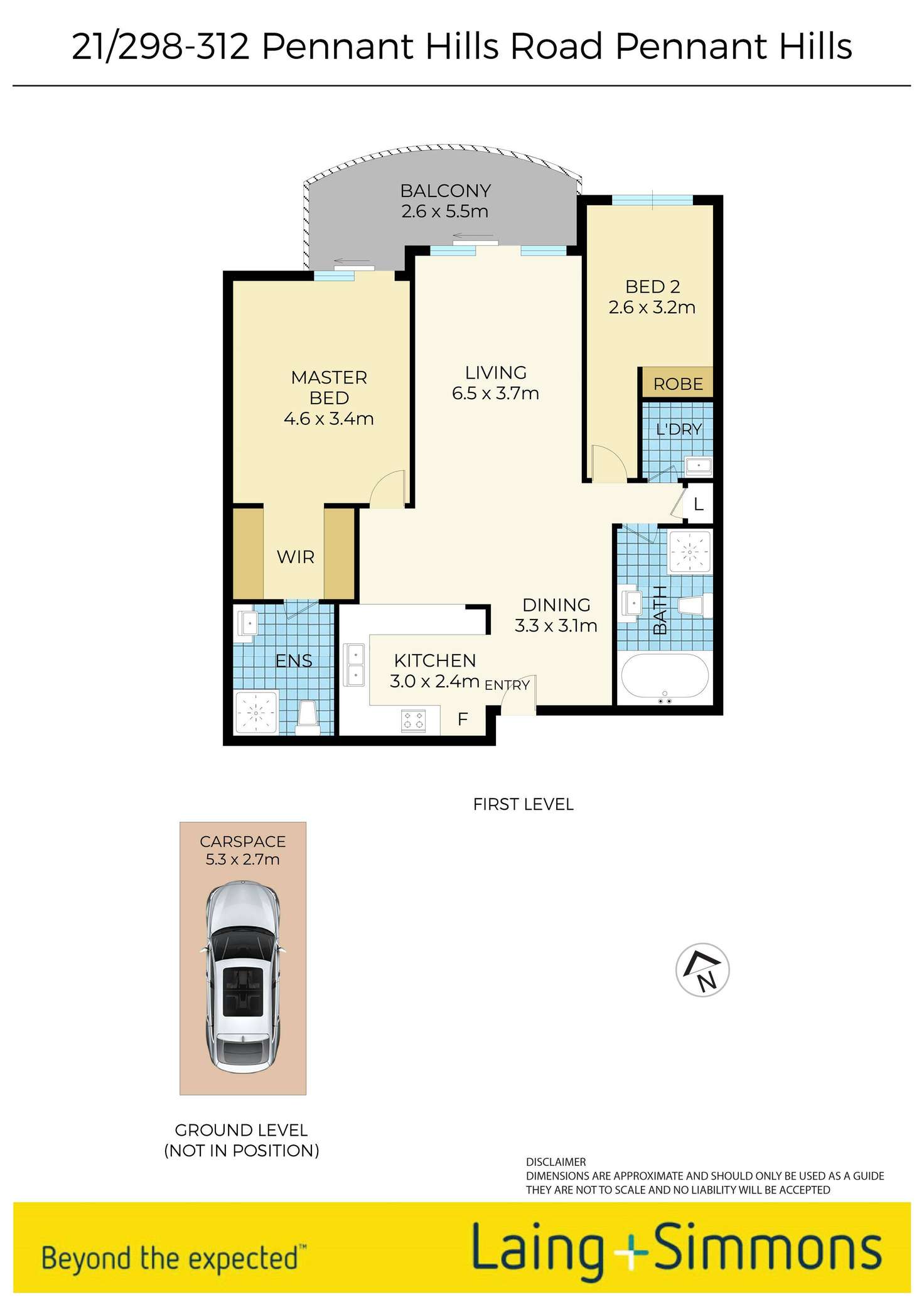 Floorplan of Homely apartment listing, 21/298-312 Pennant Hills Road, Pennant Hills NSW 2120