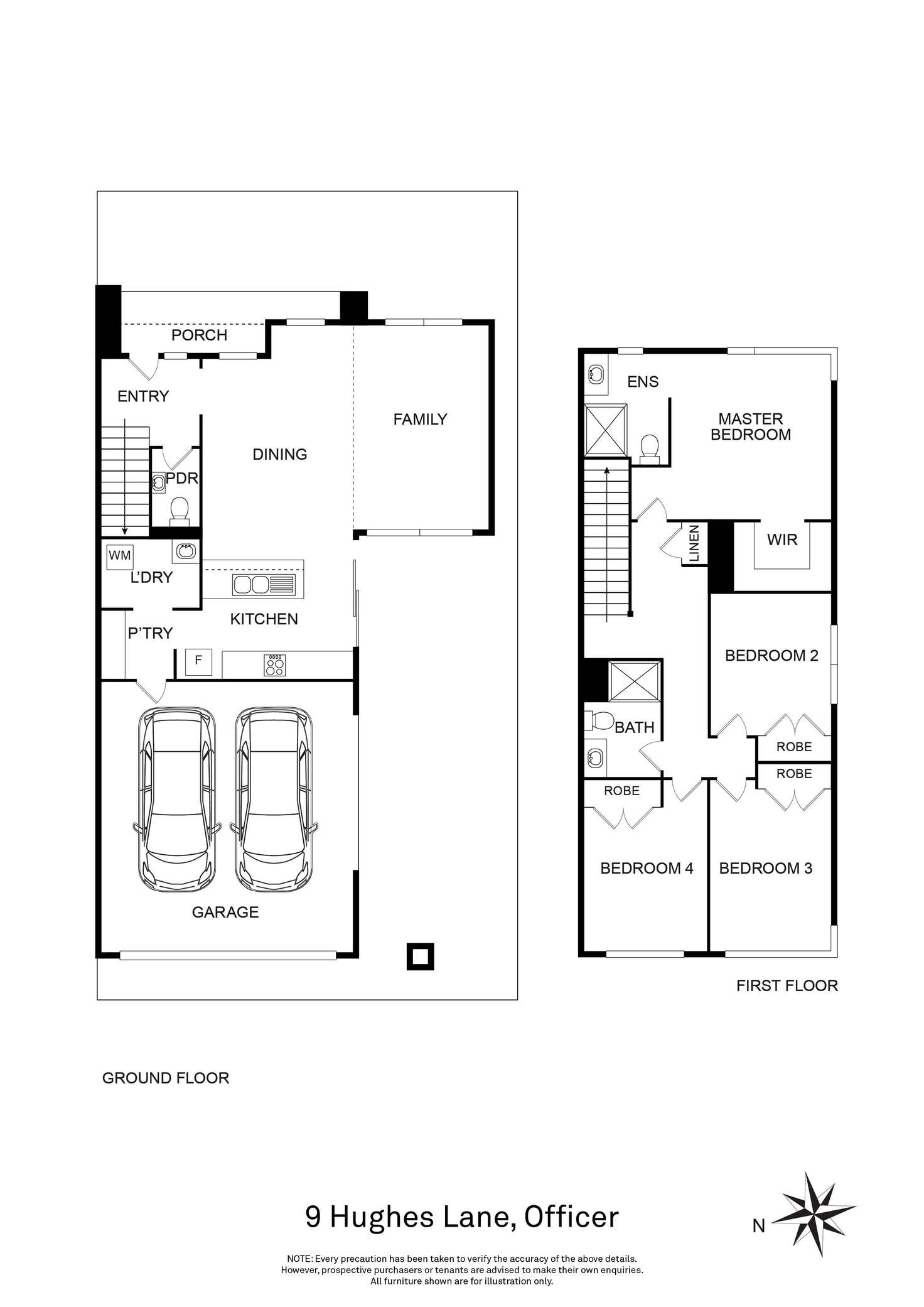 Floorplan of Homely house listing, 9 Hughes Lane, Officer VIC 3809