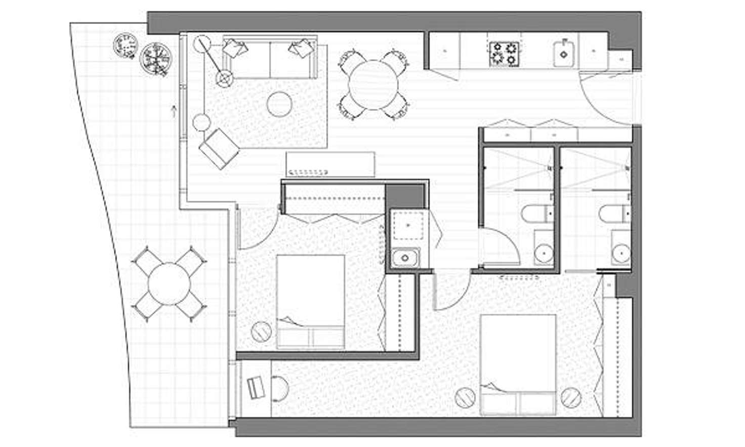 Floorplan of Homely apartment listing, 1403/35 Albert Road, Melbourne VIC 3004