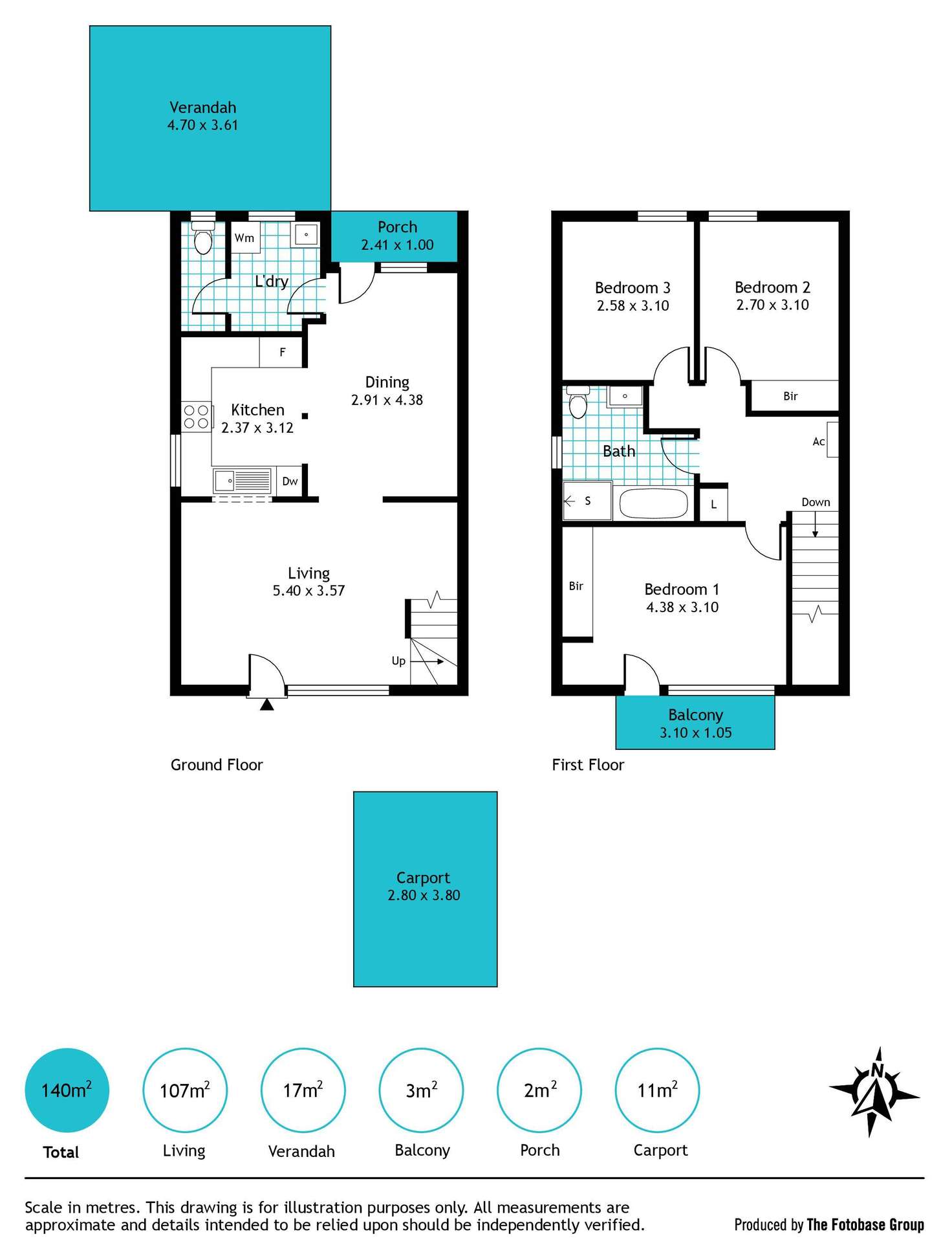 Floorplan of Homely townhouse listing, 5/22 Cohen Court, Clovelly Park SA 5042