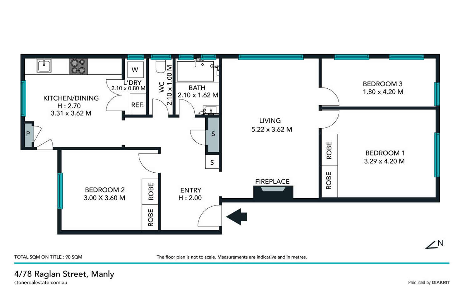 Floorplan of Homely apartment listing, 4/78 Raglan Street, Manly NSW 2095