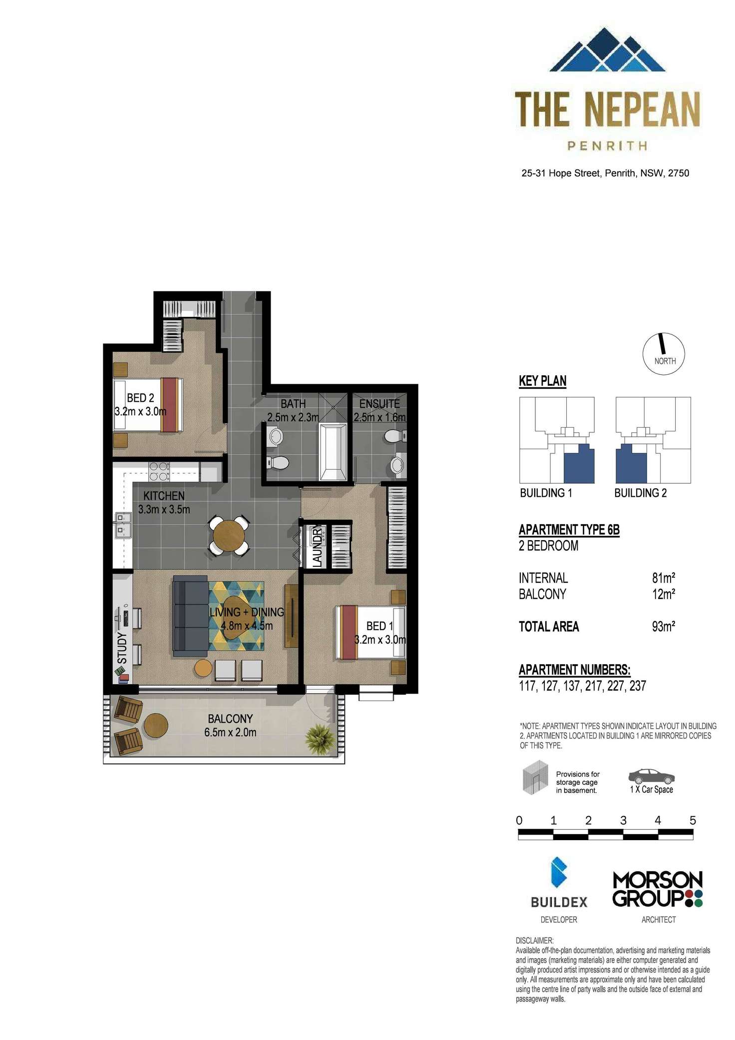 Floorplan of Homely apartment listing, 117/25-31 Hope Street, Penrith NSW 2750