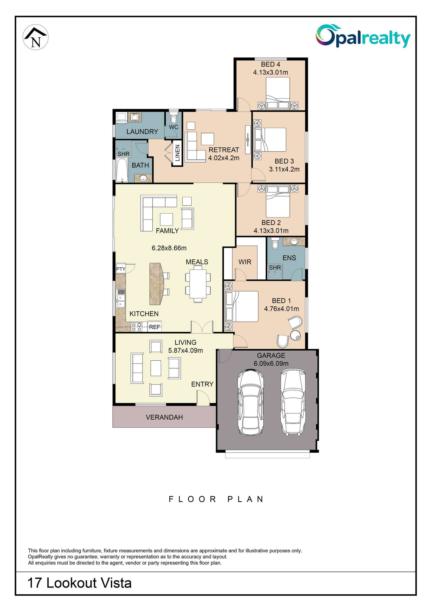 Floorplan of Homely house listing, 17 Lookout Vista, Singleton WA 6175