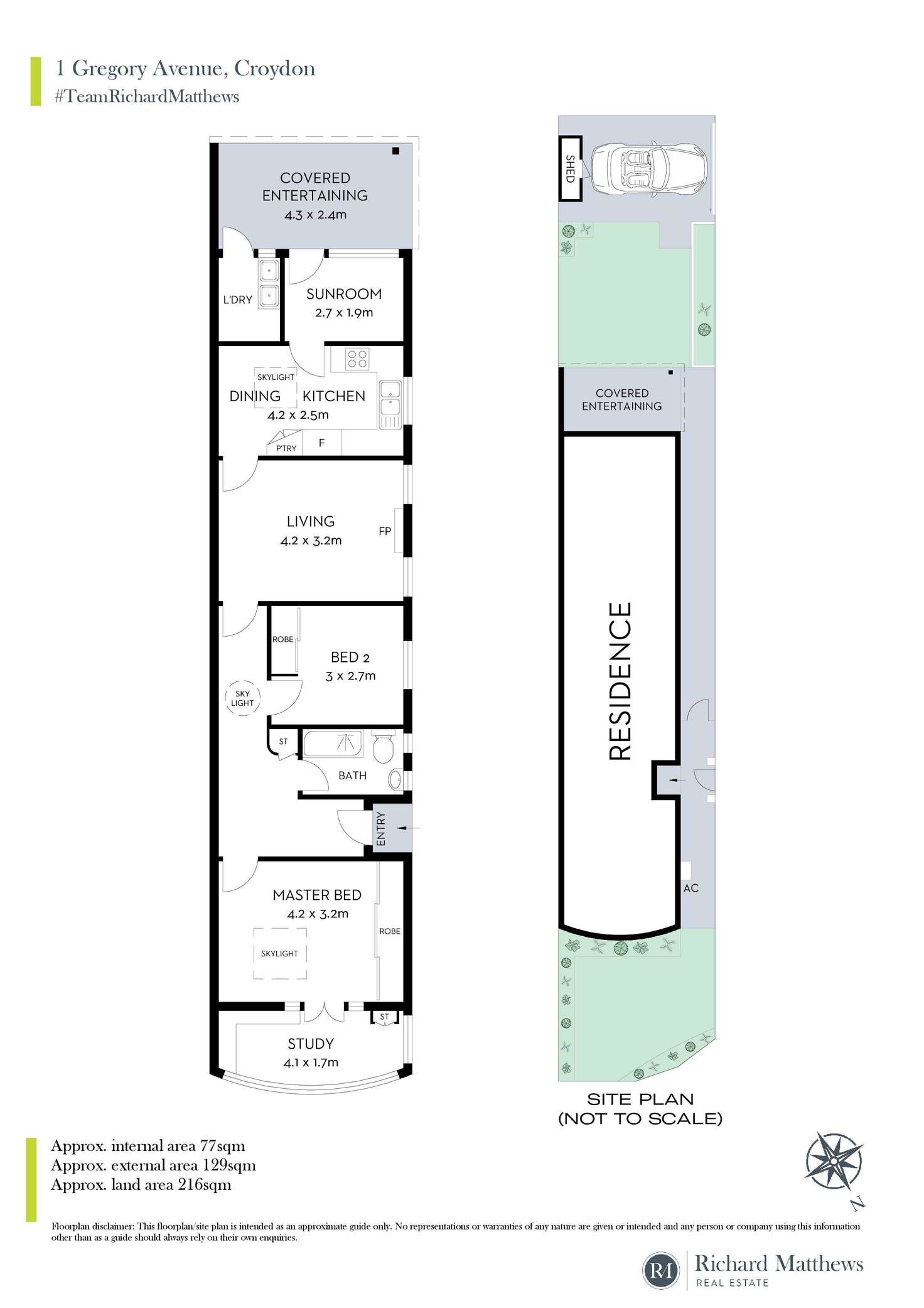 Floorplan of Homely semiDetached listing, 1 Gregory Avenue, Croydon NSW 2132