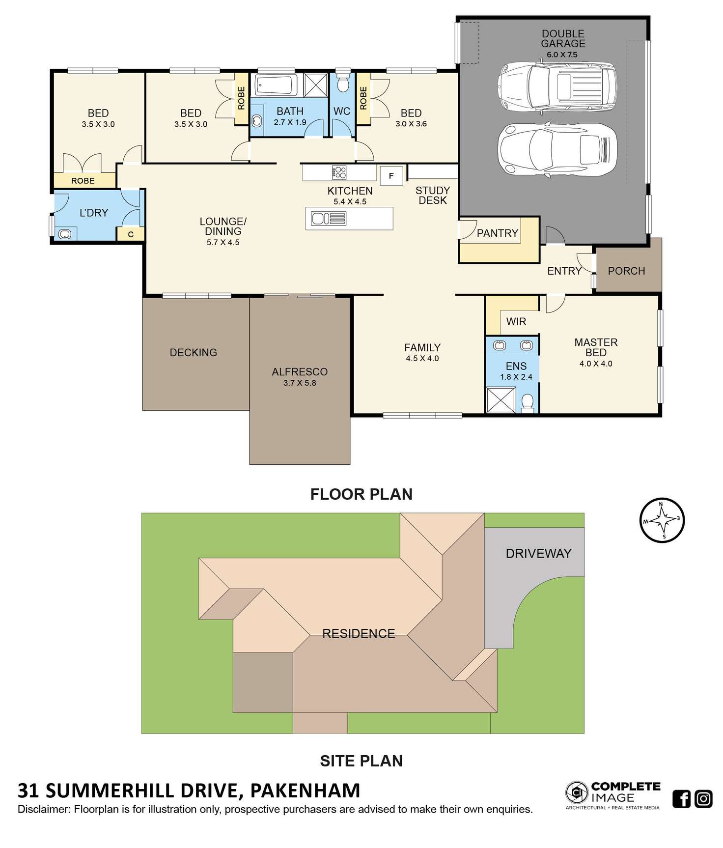 Floorplan of Homely house listing, 31 Summerhill Drive, Pakenham VIC 3810