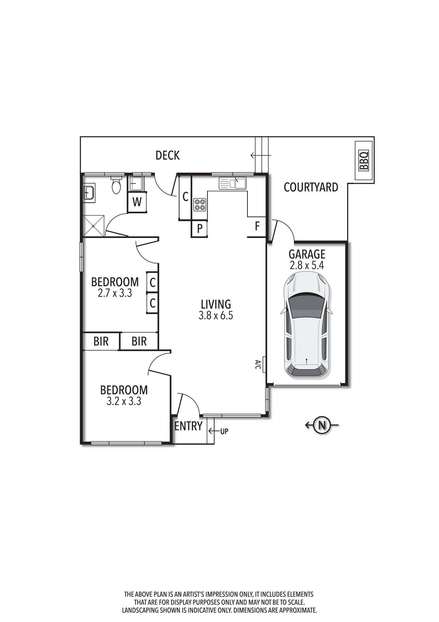 Floorplan of Homely unit listing, 2/68 Howard Street, Reservoir VIC 3073