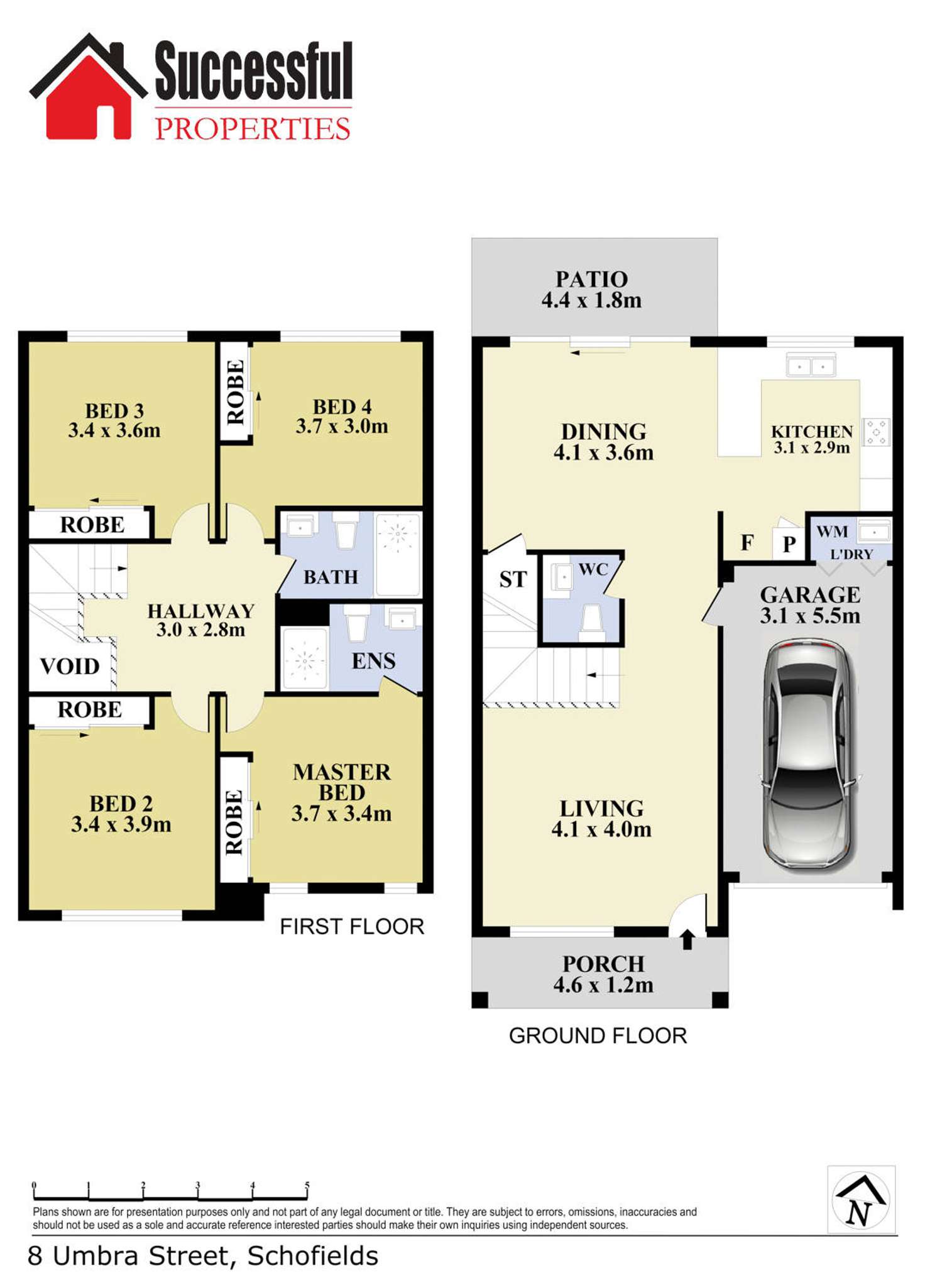 Floorplan of Homely townhouse listing, 8 Umbra Street, Schofields NSW 2762