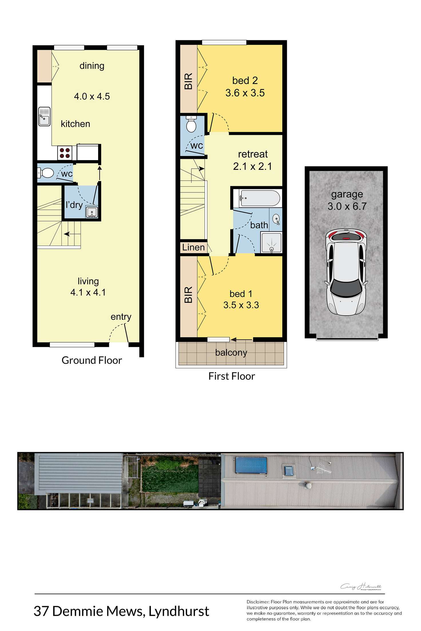 Floorplan of Homely townhouse listing, 37 Demmie Mews, Lyndhurst VIC 3975