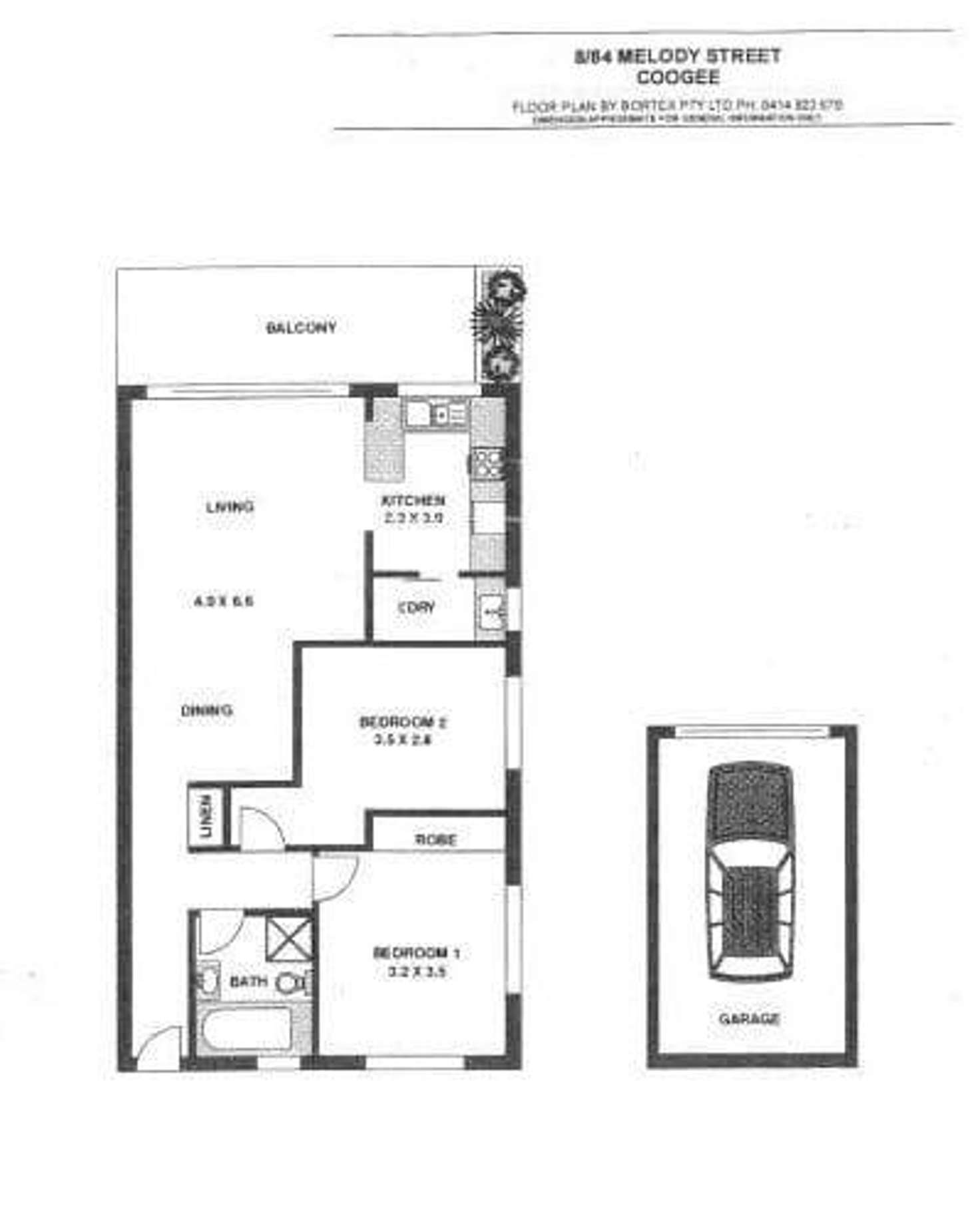 Floorplan of Homely apartment listing, 8/84 Melody Street, Coogee NSW 2034