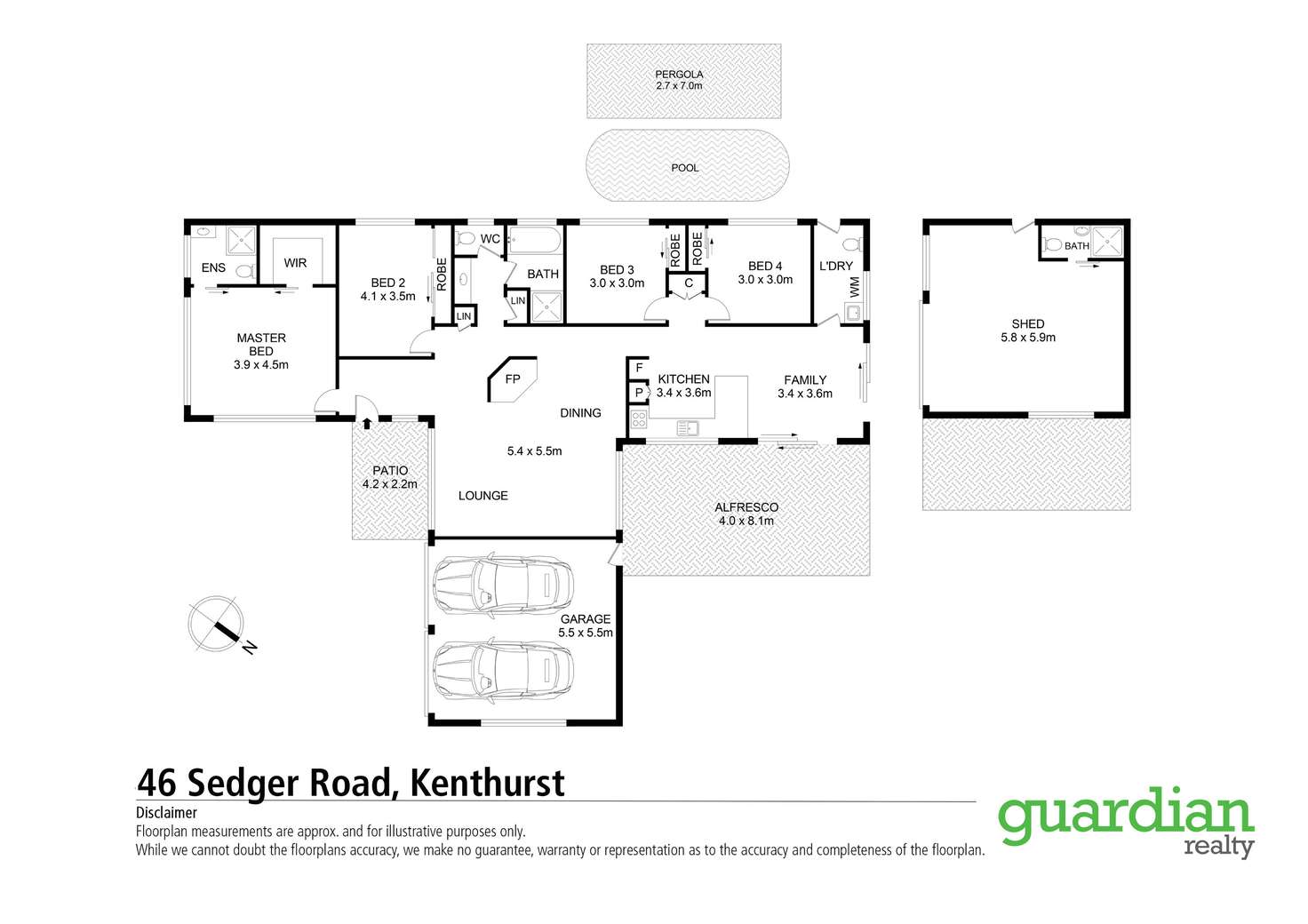 Floorplan of Homely house listing, 46 Sedger Road, Kenthurst NSW 2156