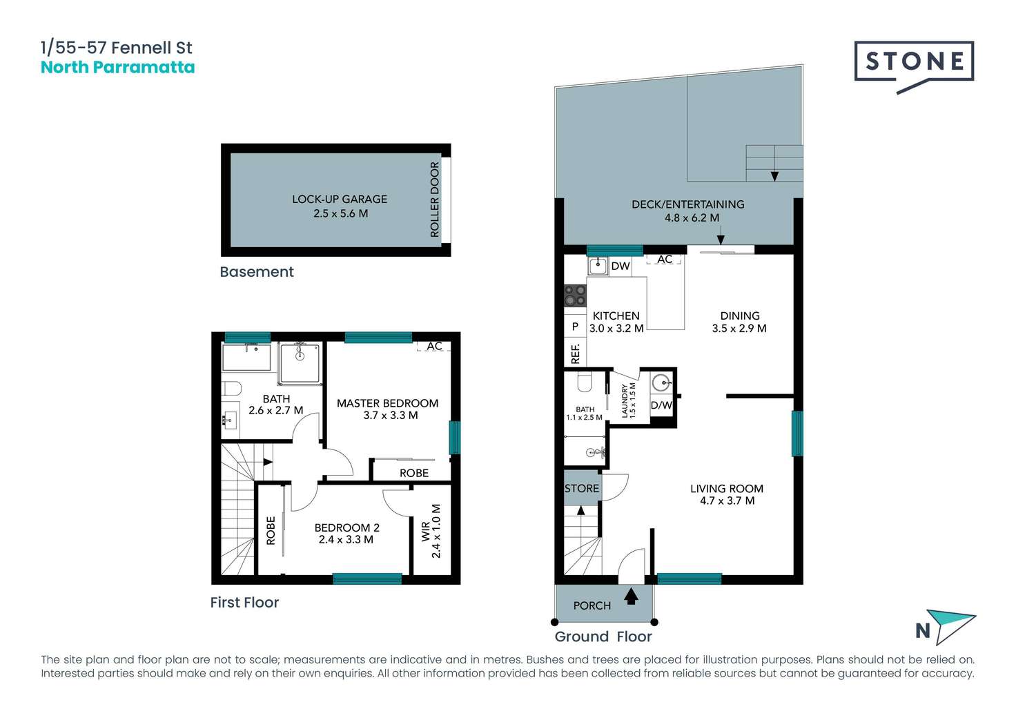 Floorplan of Homely townhouse listing, 1/55-57 Fennell Street, North Parramatta NSW 2151