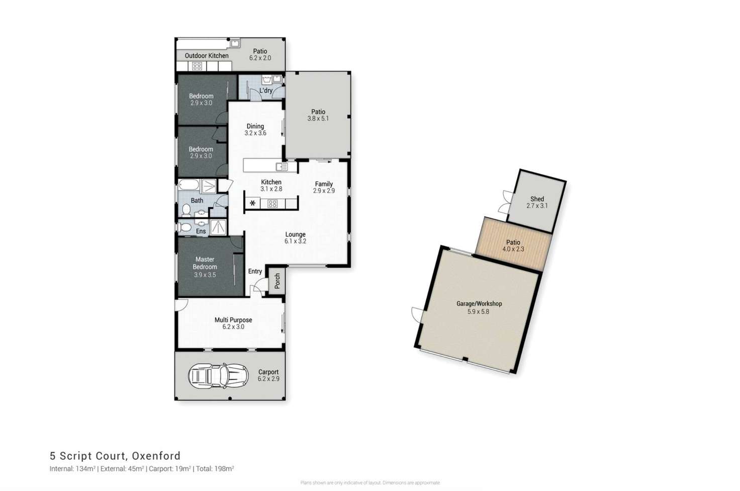 Floorplan of Homely house listing, 5 Script Court, Oxenford QLD 4210