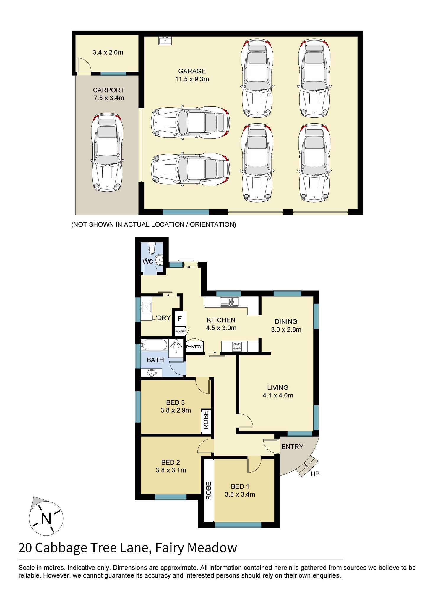Floorplan of Homely house listing, 20 Cabbage Tree Lane, Fairy Meadow NSW 2519