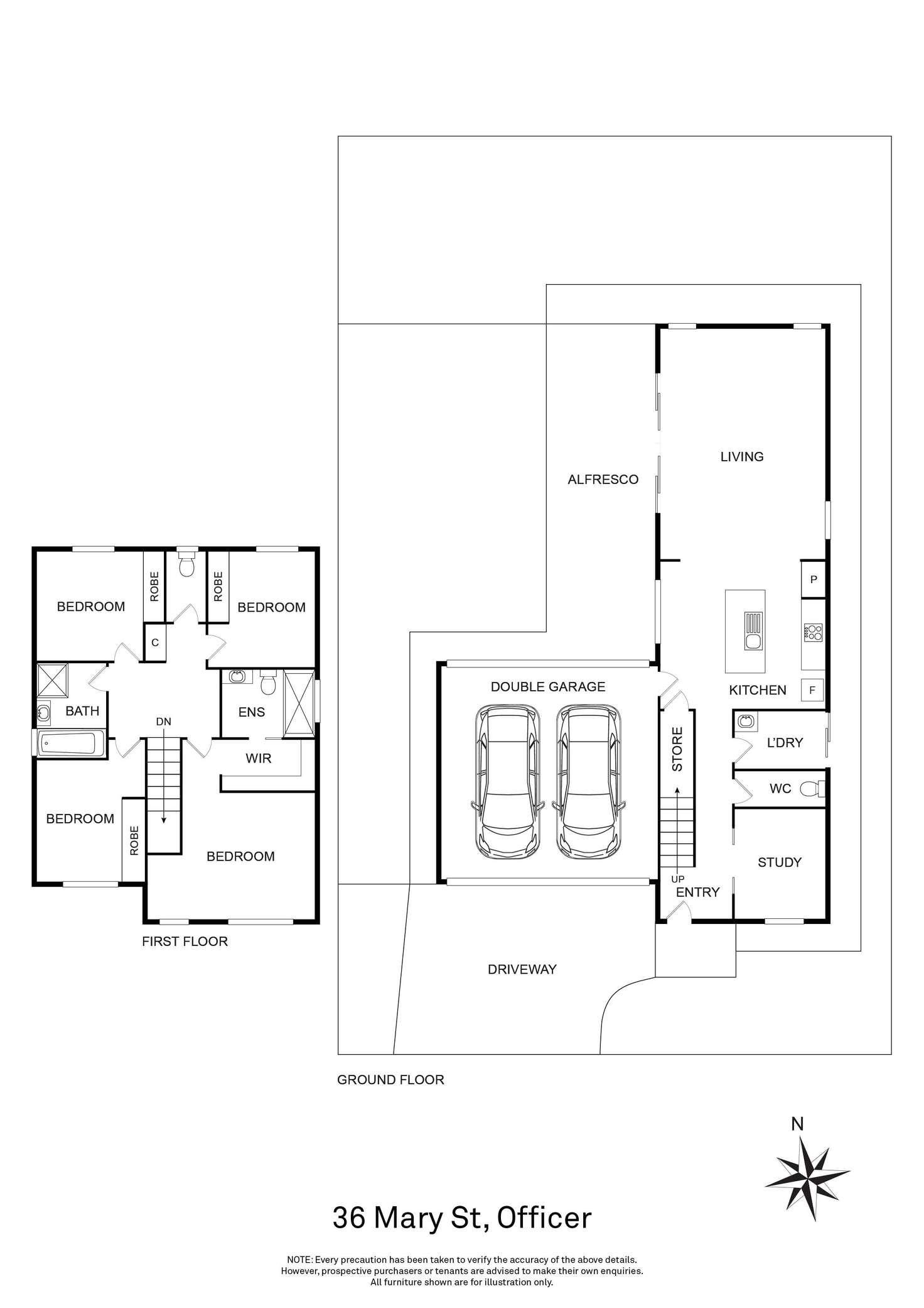 Floorplan of Homely house listing, 36 Mary Street, Officer VIC 3809