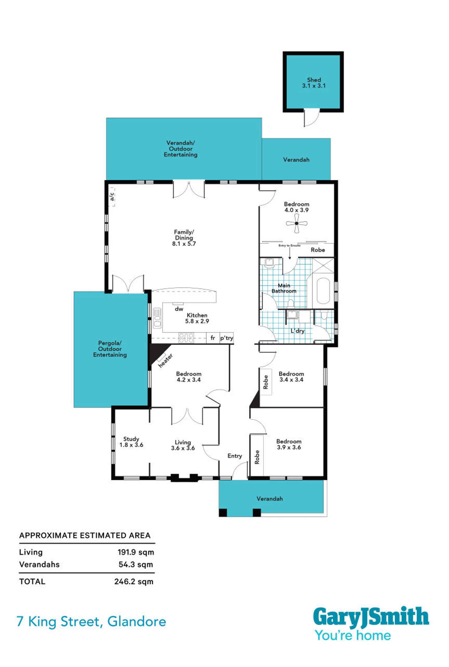 Floorplan of Homely house listing, 7 King Street, Glandore SA 5037