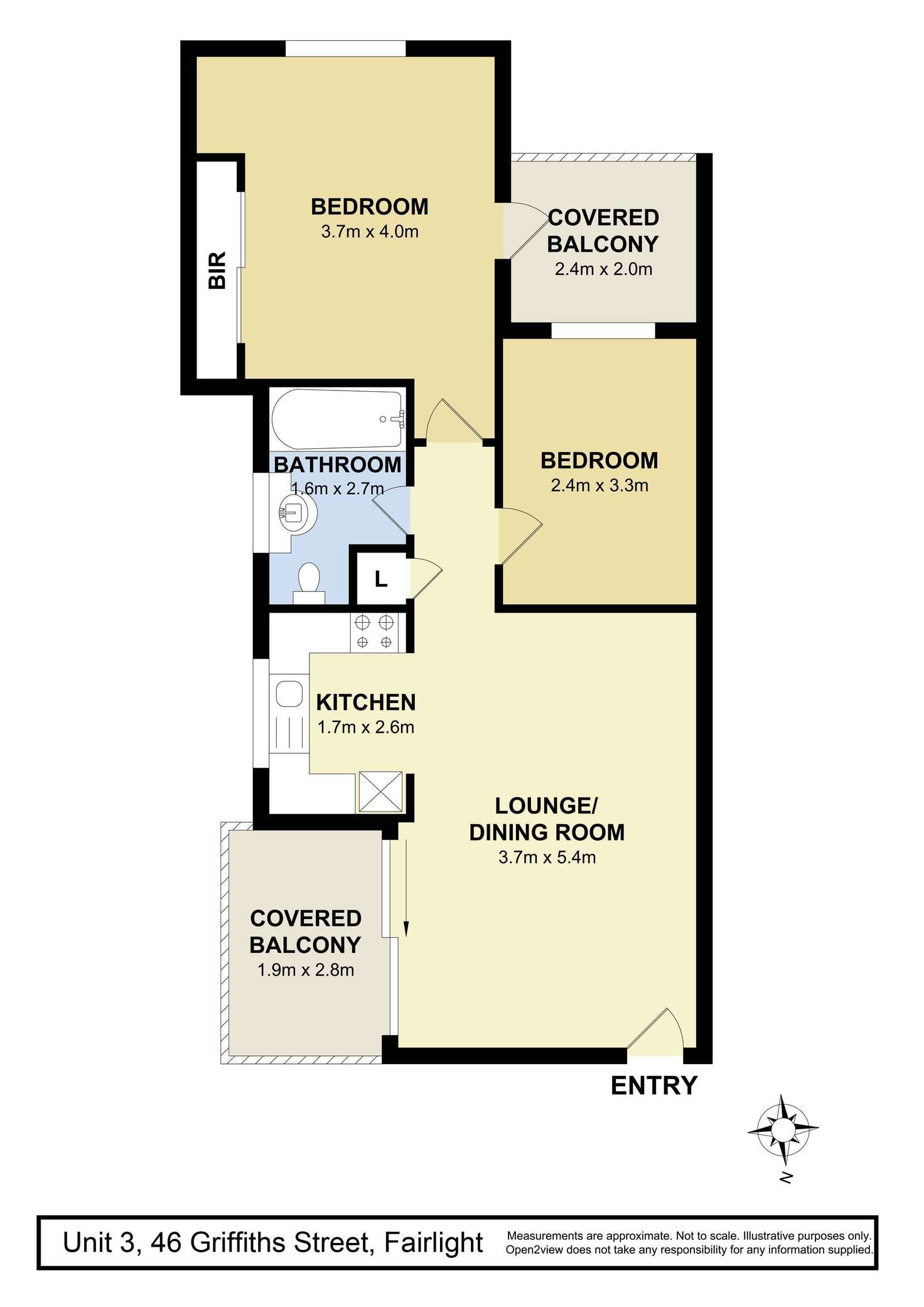 Floorplan of Homely apartment listing, 3/46 Griffiths Street, Fairlight NSW 2094